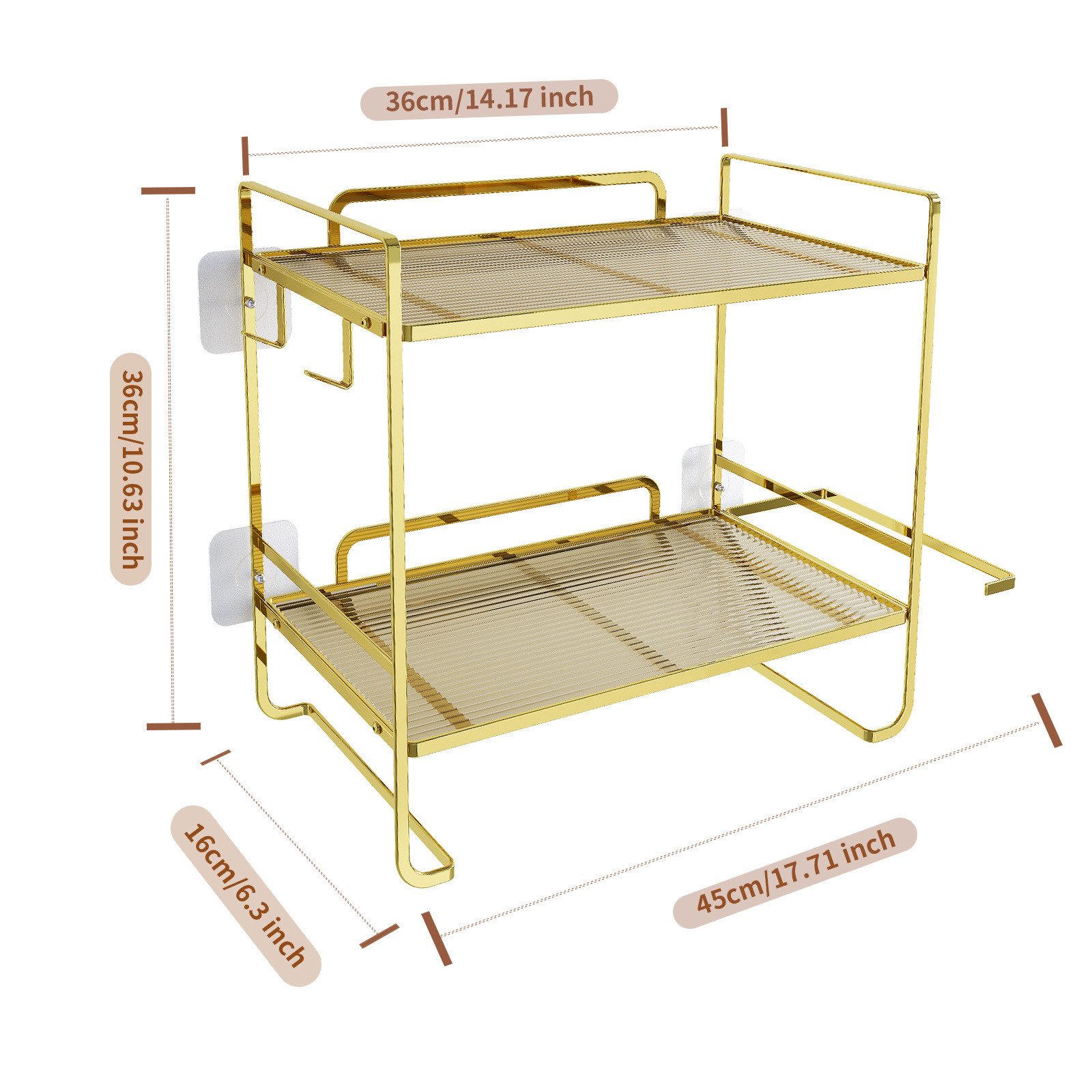 GarveeMore Badregal Neu Über der Toilette Lagerung Regal, 2-Tier Bad Lagerung Organizer, Mit Papierhalter und 2 Haken platzsparendes Metallregal zur Aufbewahru. Reduzierter Preis € 21,99. Unverbindliche Preisempfehlung € 39,98