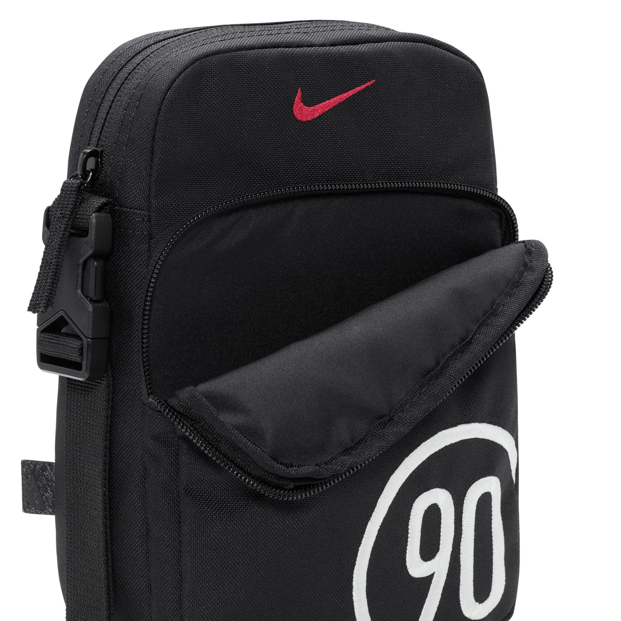 Nike Rucksack NK HERITAGE CROSSBODY T90 FA25, aus Polyester, mit zwei Reißverschlussfächern, asymmetrisches Design – Bild 5 von 5