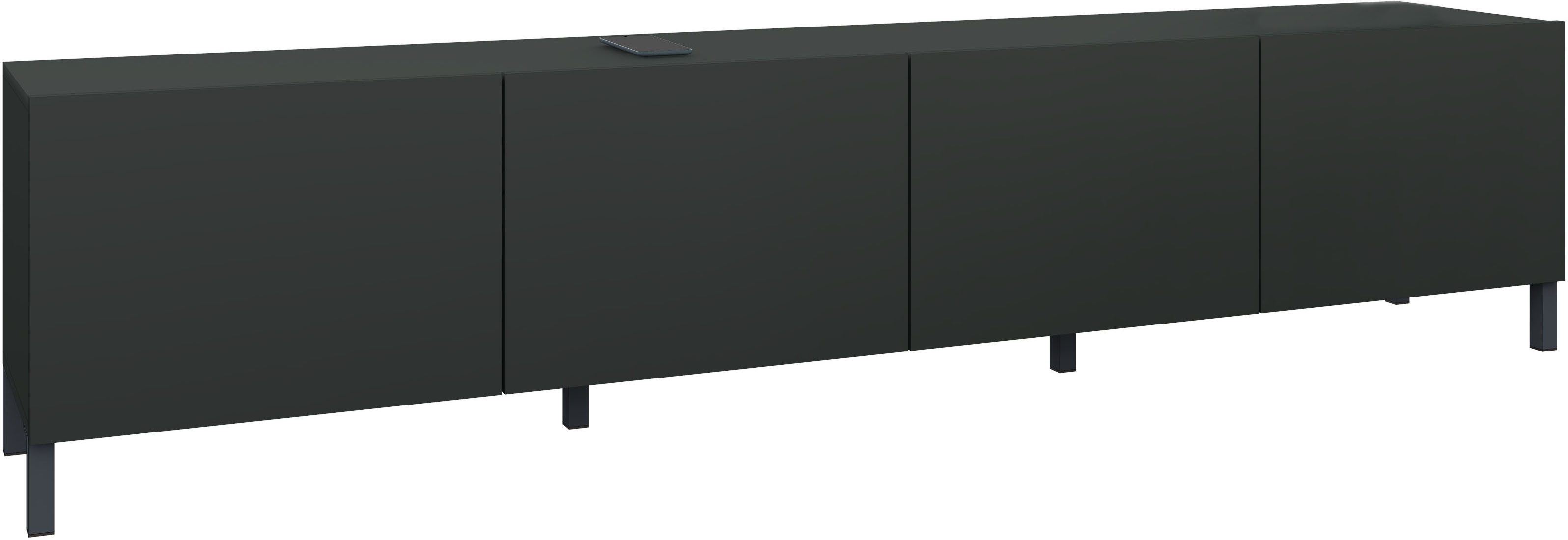 borchardt Möbel Lowboard Sophia, TV-Schrank mit Metallfüßen, Metallfüße, grifflose Optik
