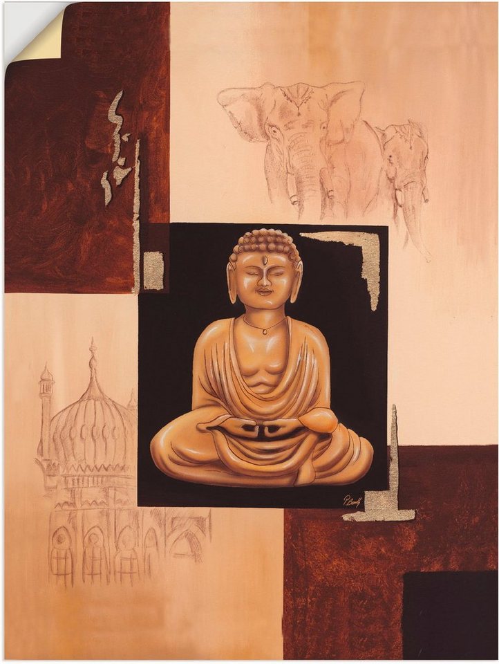 Artland Wandbild Indisches Gefühl I, Religion (1 St), als Alubild,  Leinwandbild, Wandaufkleber oder Poster in versch. Größen