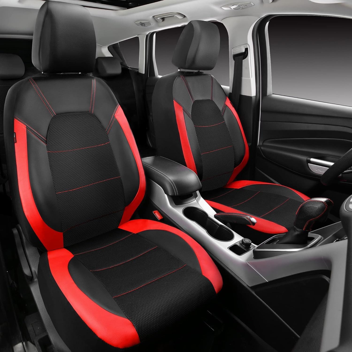 GarveeMore Autositzbezug Universal 9 Stück Autositzbedeckungen Vollständiges Set 5-Sitz