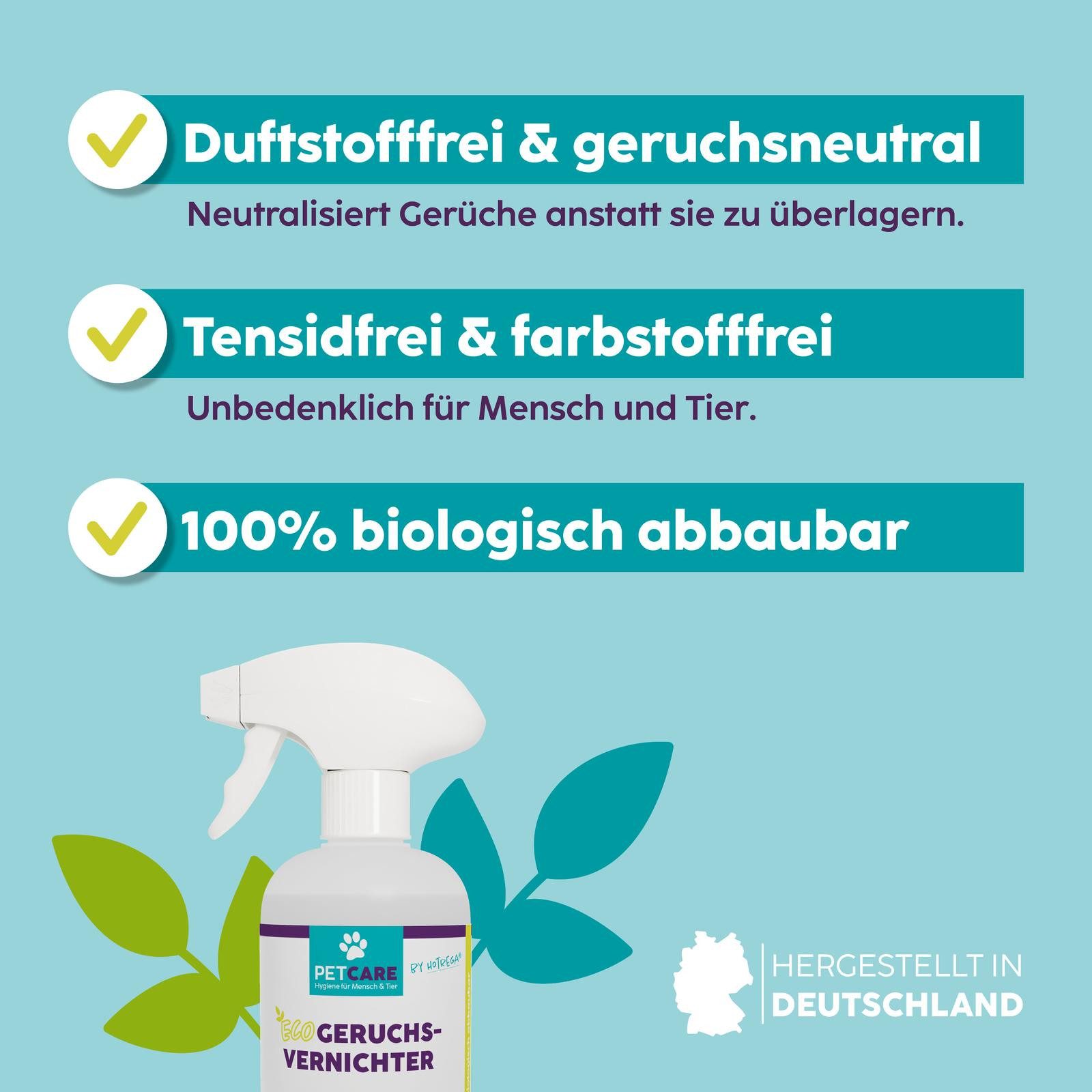HOTREGA® Petcare - ECO Geruchsvernichter 500 ml Küchenreiniger