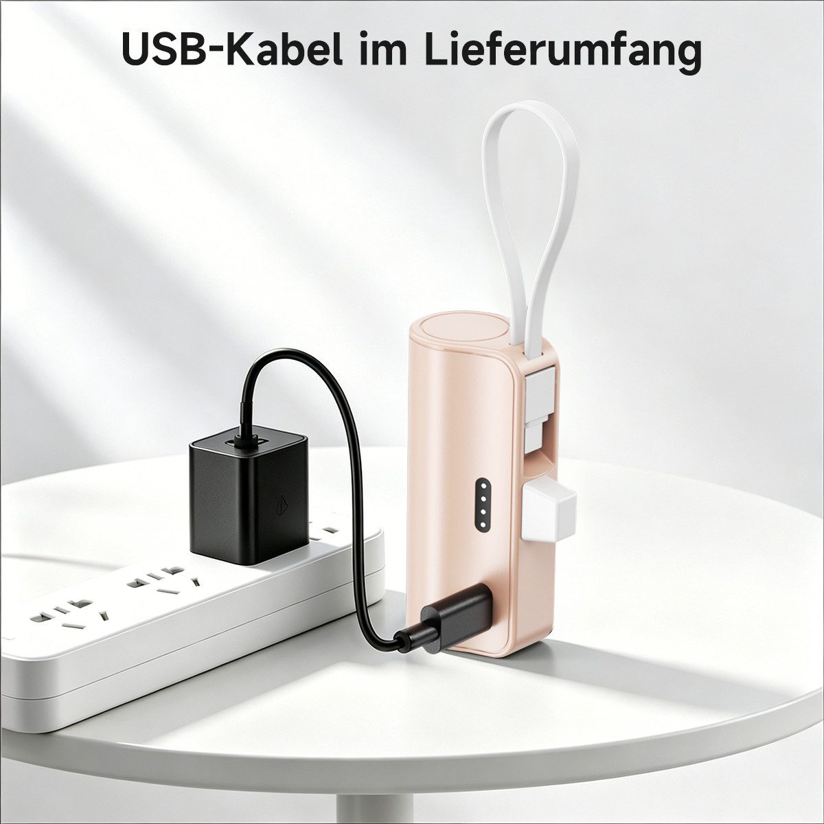 AeroAxis 2 in 1 5000mAh Powerbank Tragbar Ladegerät Externer Akku für Handy Powerbank 5000 mAh, Kompakt & Leicht, Ideal für Reisen,Outdoor – Bild 3 von 5