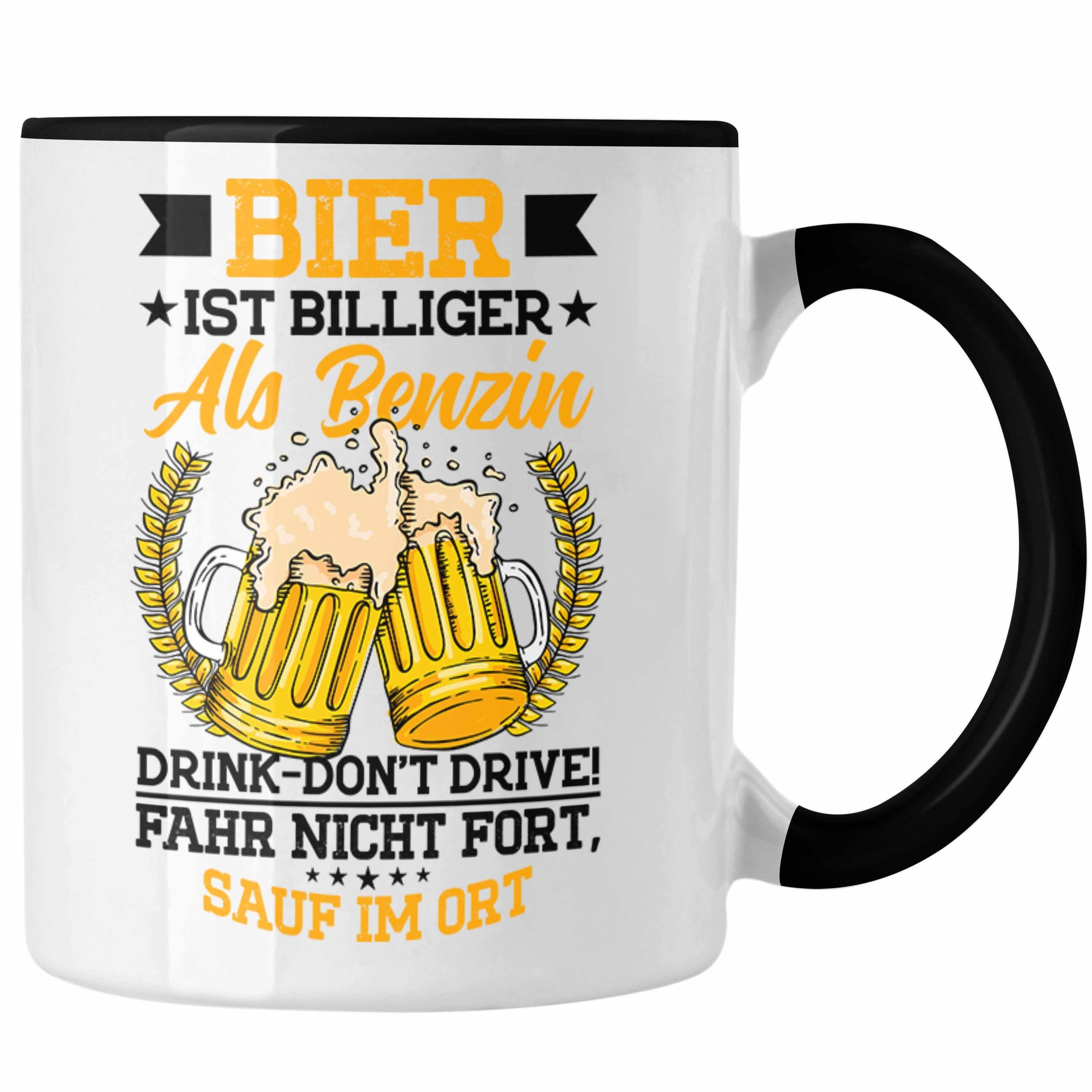 Geschenk Lustiges Schwarz Ort Sauf Land Tasse Trendation Trinker Geschenkidee - Trendation Bier Tasse Im