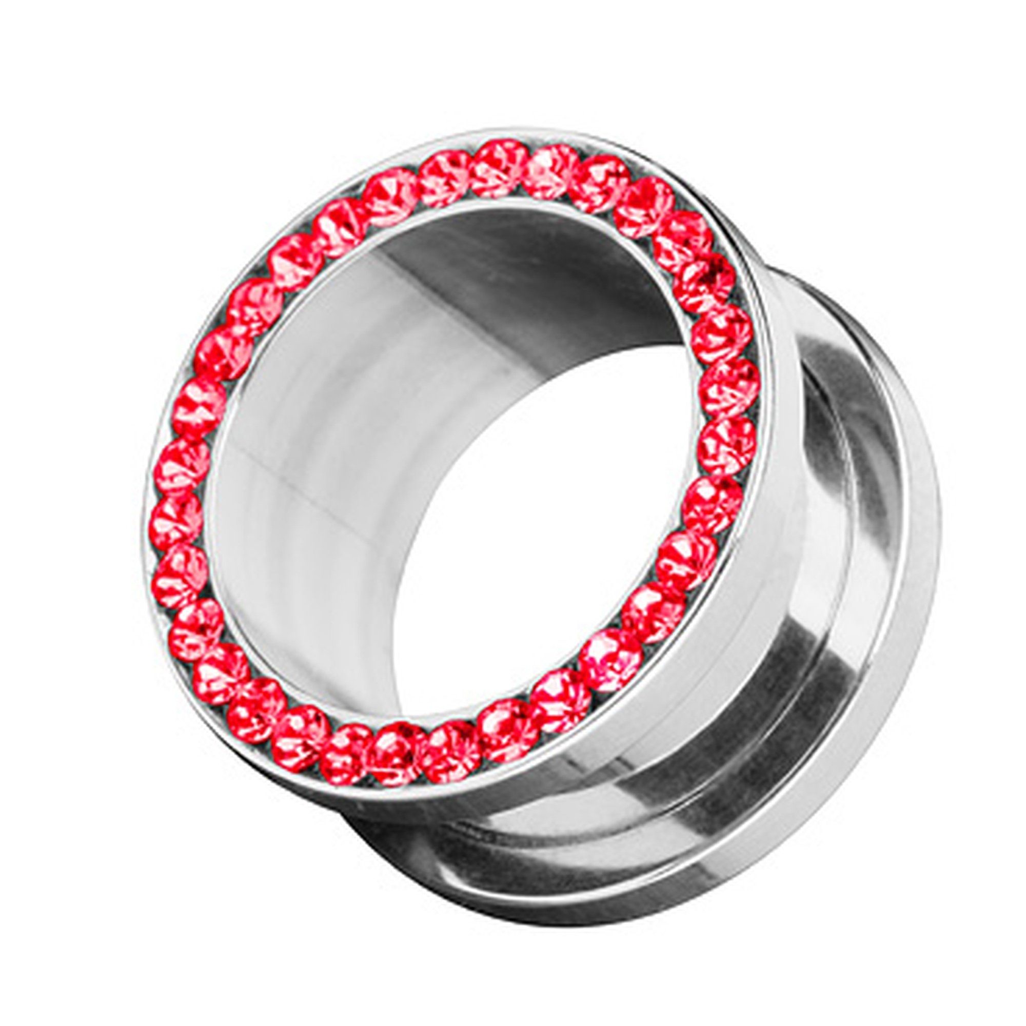 Taffstyle Plug Piercing Edelstahl Zirkonia Kristall, günstig online kaufen