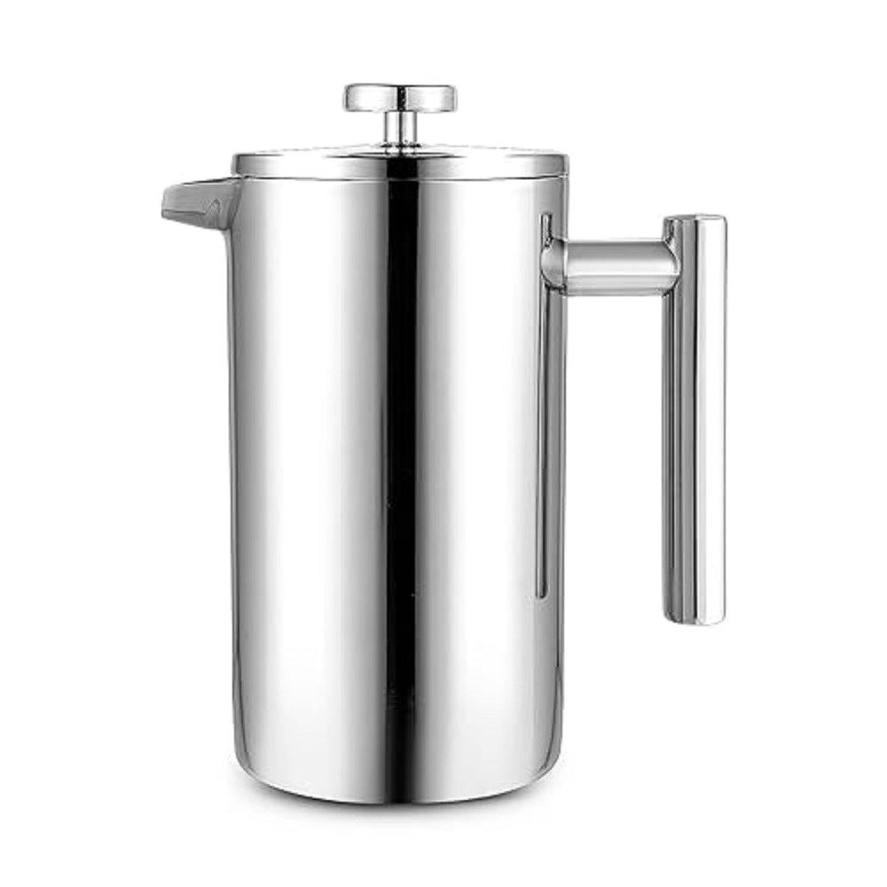 Youyijia Kaffeekanne French Press Edelstahl Kaffeebereiter 1 Liter, 1 l