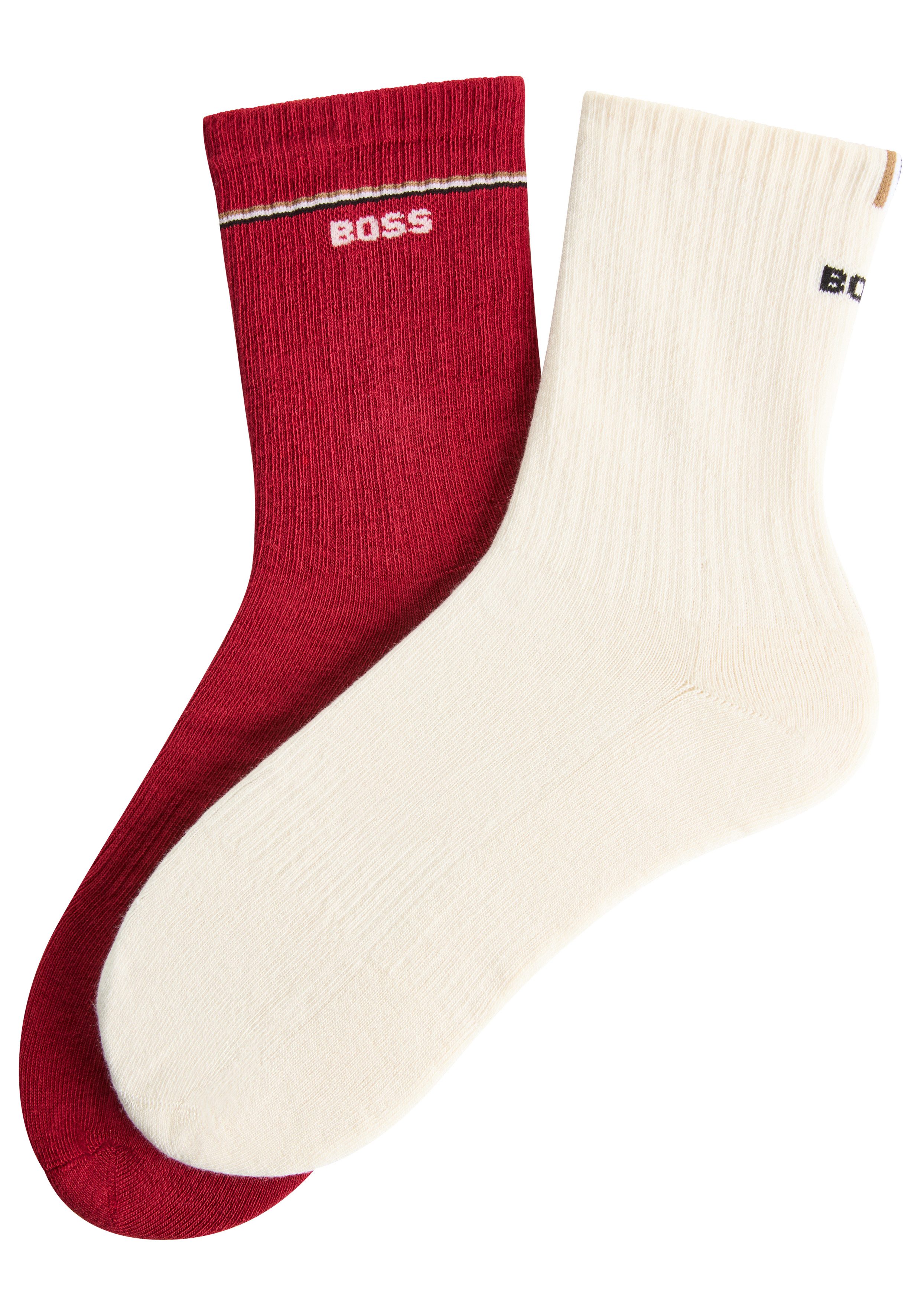 BOSS Socken 2P QS Iconic CC W (Packung, 2-Paar, 2er) mit BOSS-Logoschriftzu günstig online kaufen