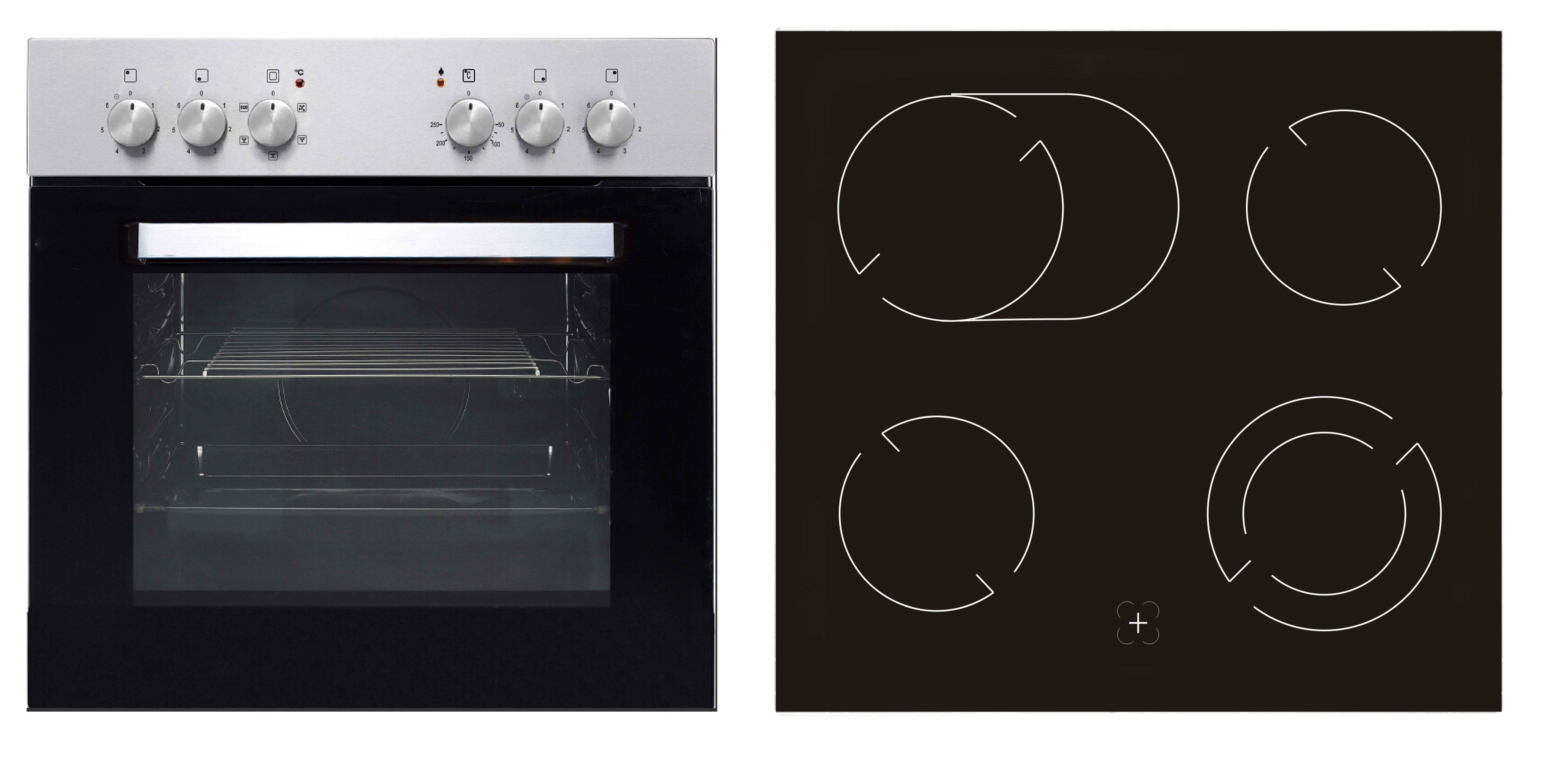PKM Elektro-Herd-Set PKM BIC4-2KB GKU-IX2