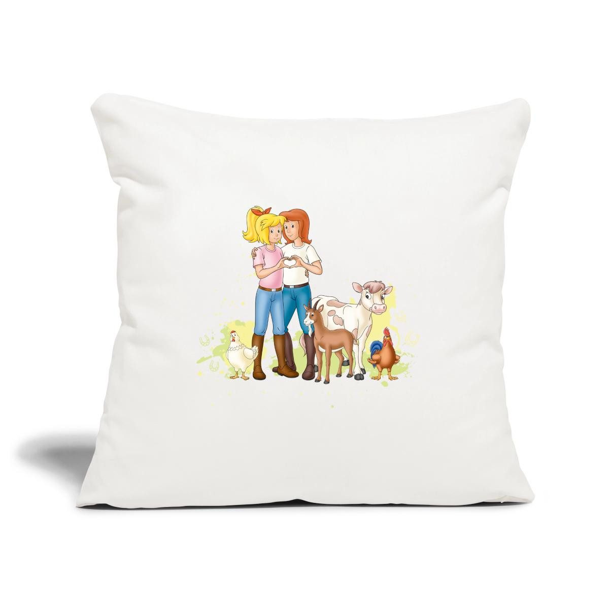 Spreadshirt Kissenbezug Bibi Und Tina Freundinnen Hoftiere Kissenbezug 45x45 cm