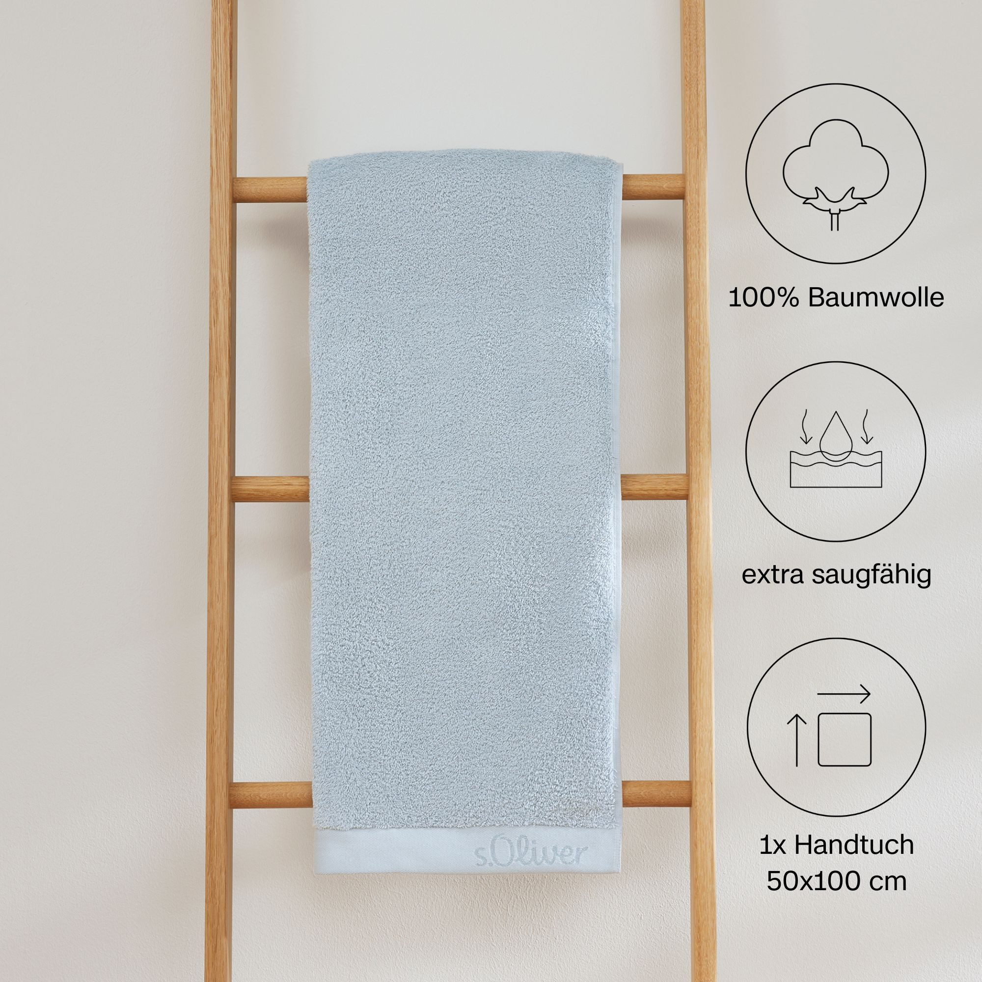 s.Oliver Handtuch s.Oliver, Premium Qualität, 600 gr/m², auch als Sets erhältlich, Walkfrottier (1-St), große Farbauswahl, auch als Duschtuch, Waschhandschuh, Gästetuch