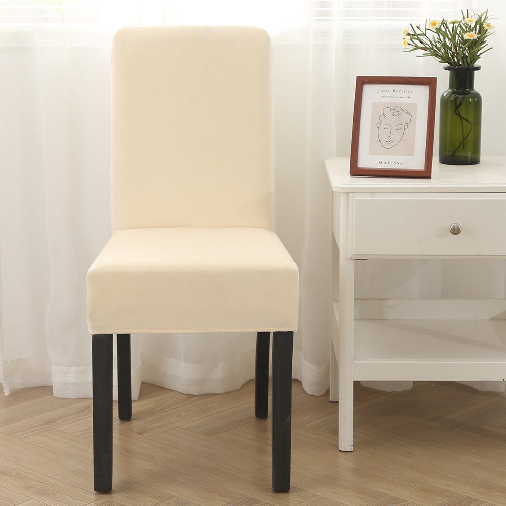 Rosnek Stuhlhusse Wasserdichter,Stretch,Samt,Einfarbig Esszimmer Hochzeit D günstig online kaufen