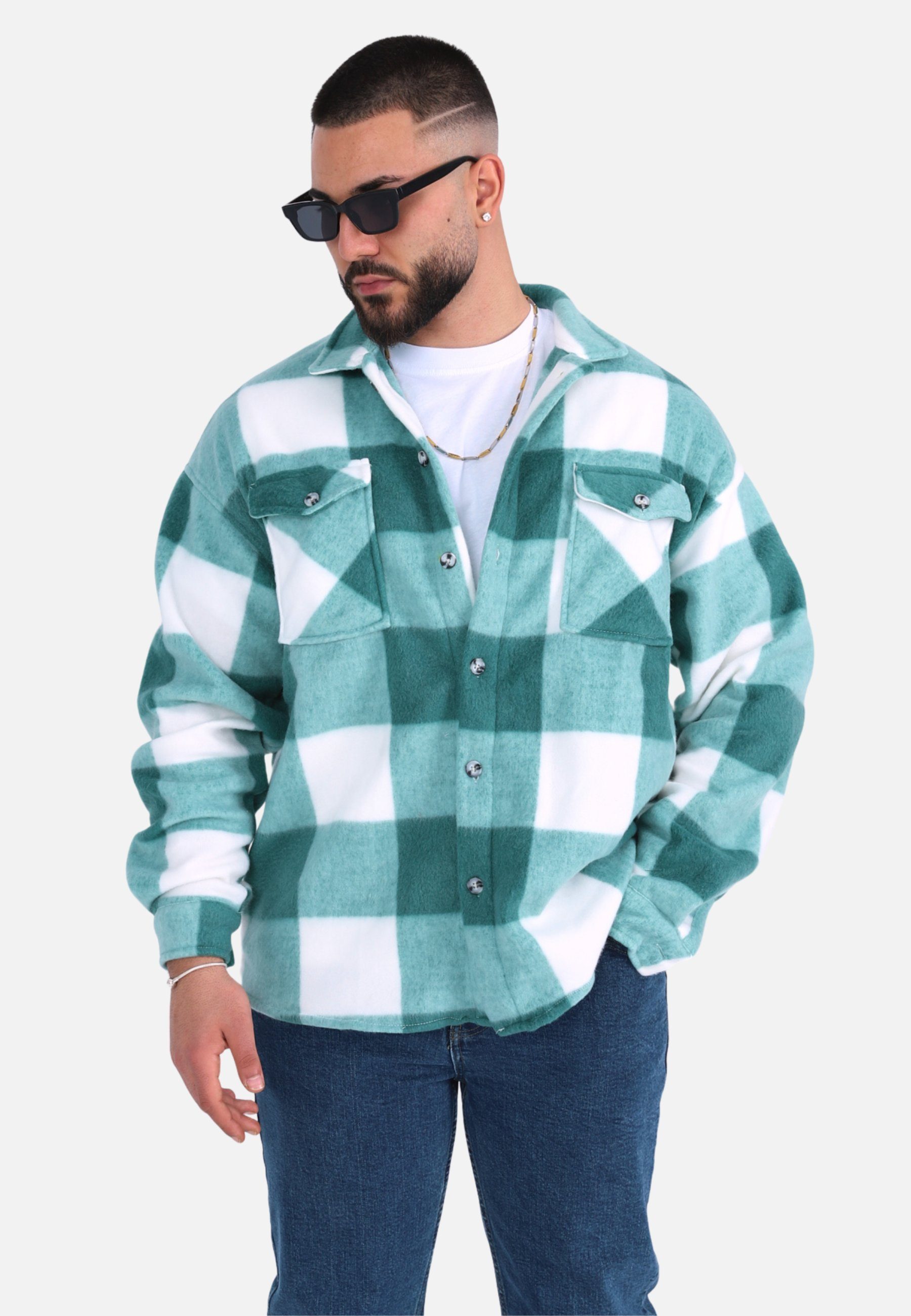 COFI Casuals Hemdjacke Herren Fleece Hemdjacke