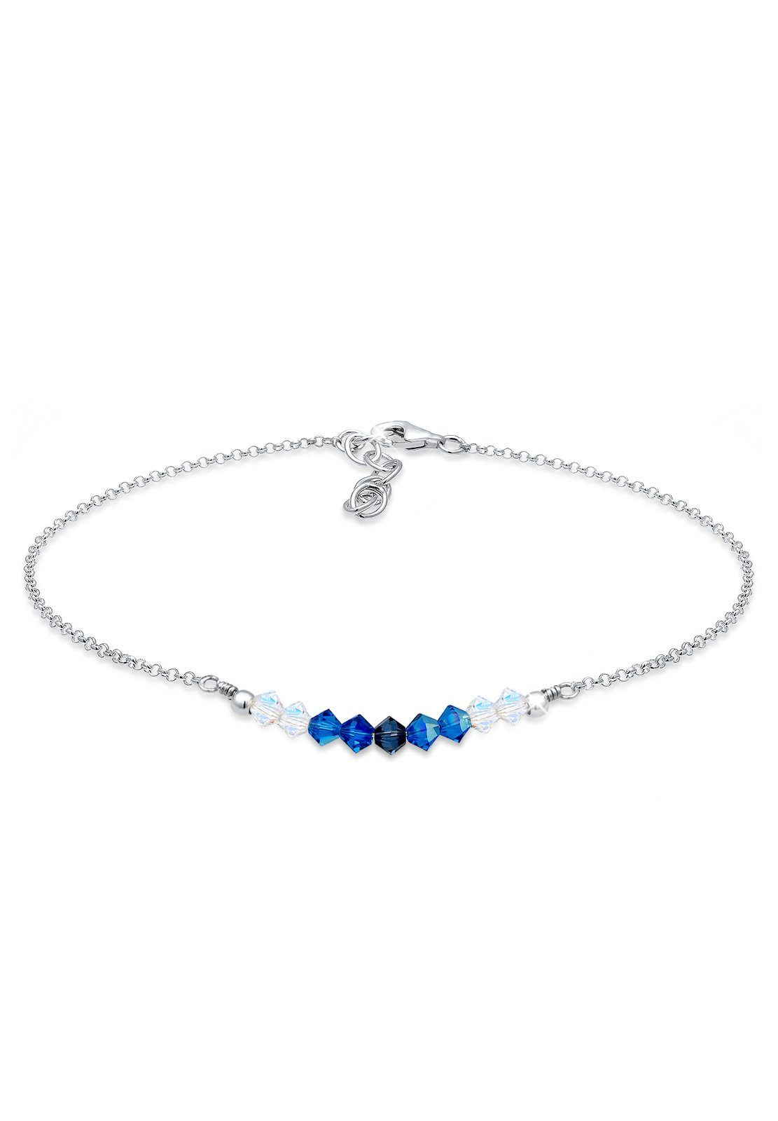 Fußkette Kugel Strand Meer Kristalle 925 Silber