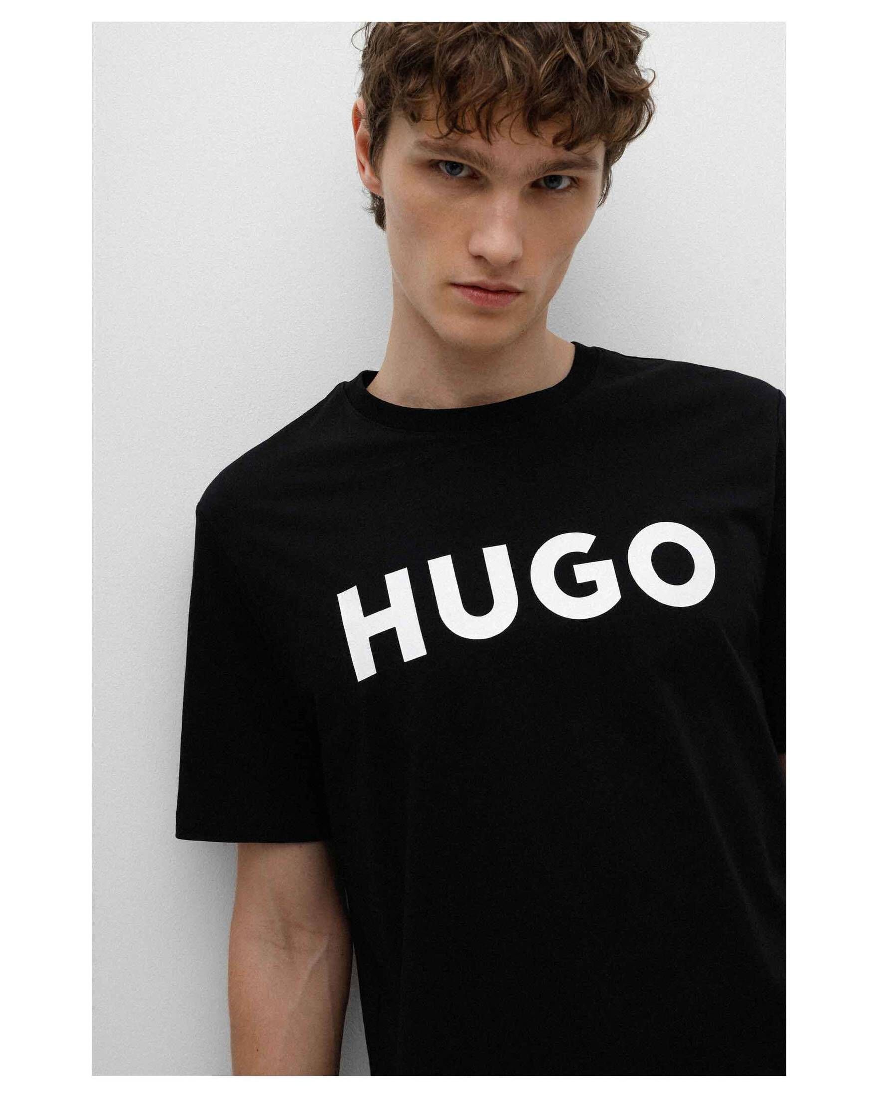 HUGO (85) Herren black (1-tlg) T-Shirt DULIVIO T-Shirt