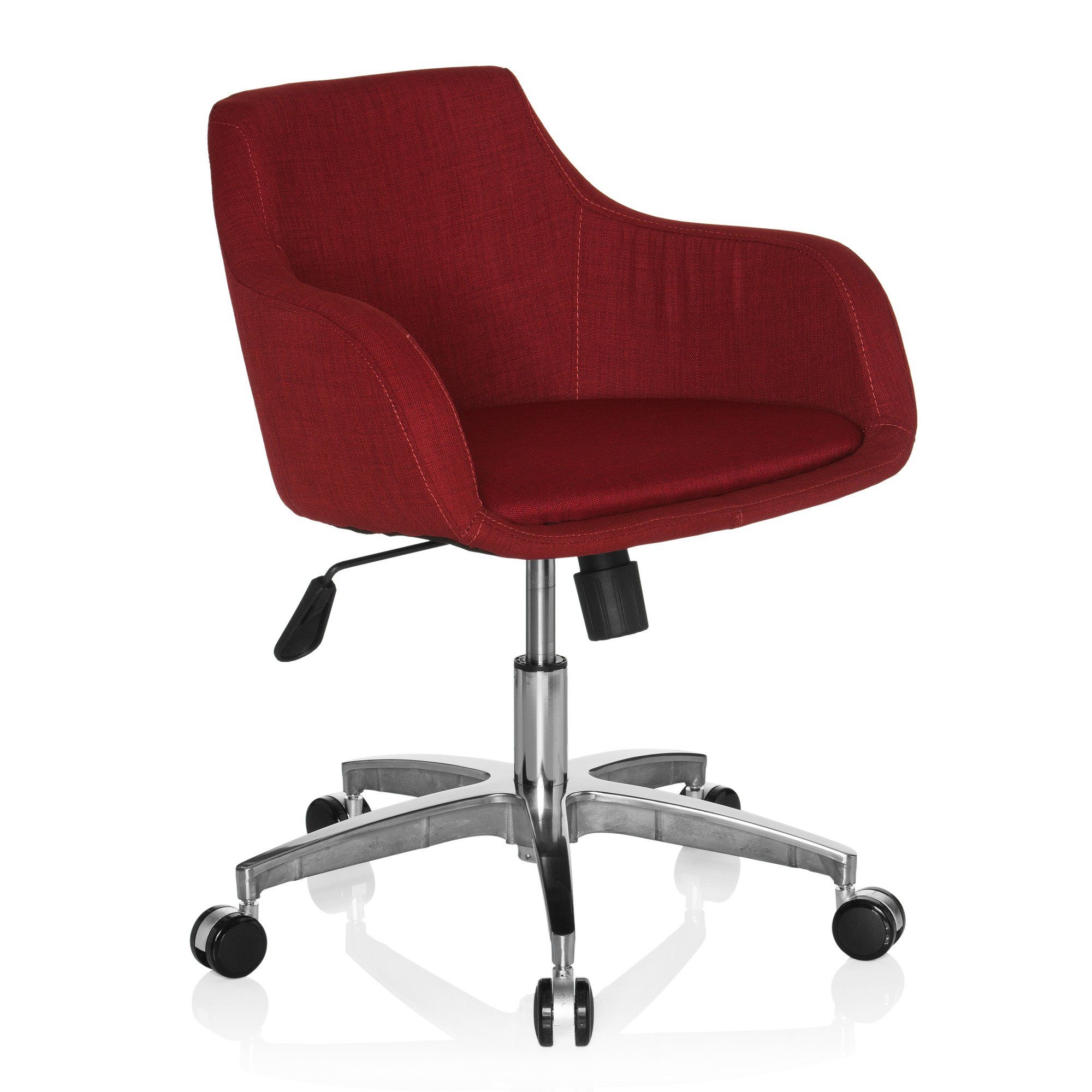 Home Office Stoff, SOLAO OFFICE Bürostuhl Drehstuhl Rot 100 hjh ergonomisch