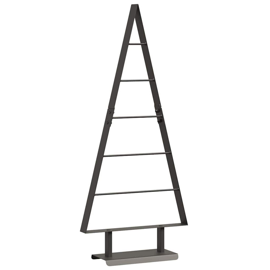 vidaXL Künstlicher Weihnachtsbaum Metall Weihnachtsbaum mit Ständer Schwarz 90 cm Stahl