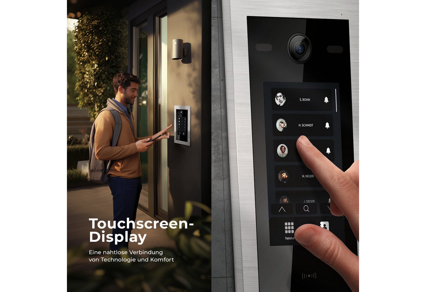 Thumbnail - Balter Video-Türsprechanlage HD Video Türsprechanlage mit Touchscreen (Einfamilienhaus, Komplettset, 8-tlg., Touch Displ...