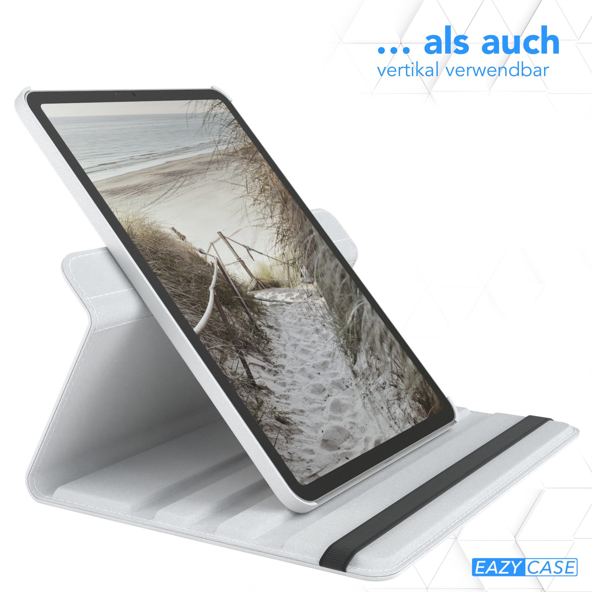 EAZY CASE Tablet-Hülle Rotation Case für iPad Pro 11" 1./2./3./4. Gen. 11 Zoll, Tablet Schutzhülle kratzfest stoßfest drehbar 360 Grad Weiß – Bild 5 von 5