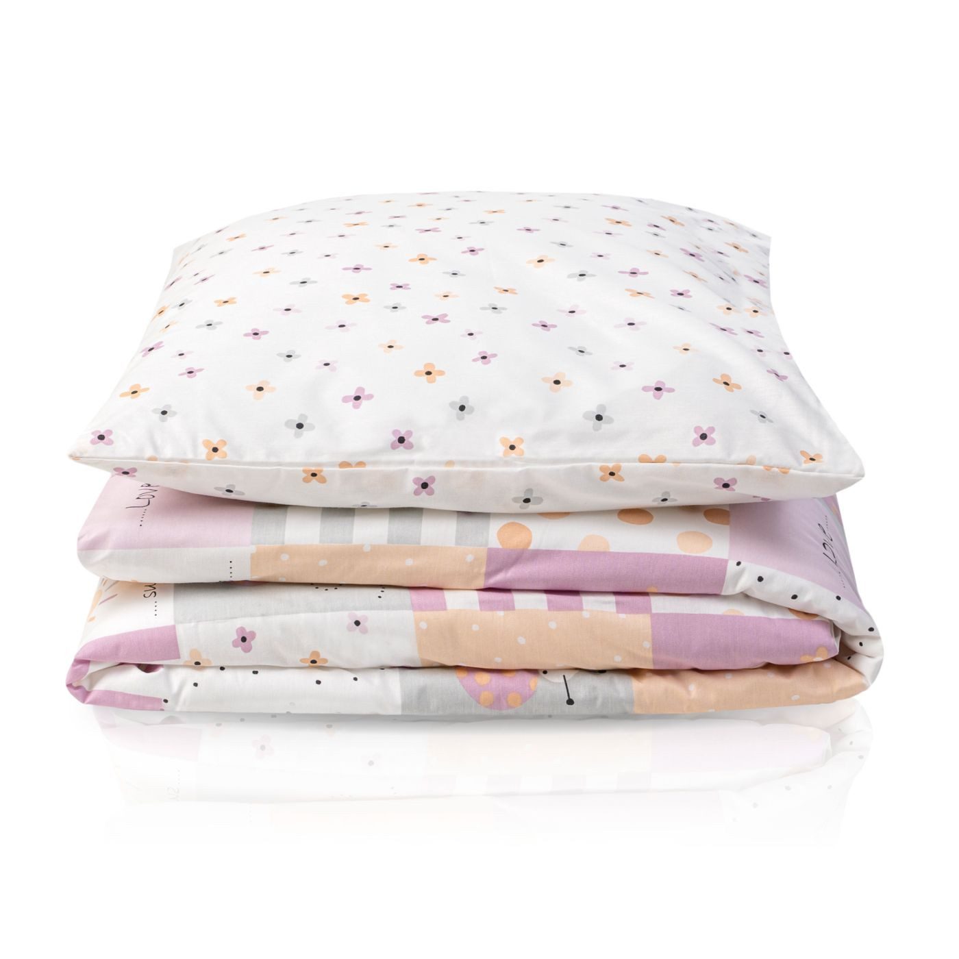 Babybettwäsche Patch rose Bettwäsche 100x135+40x60