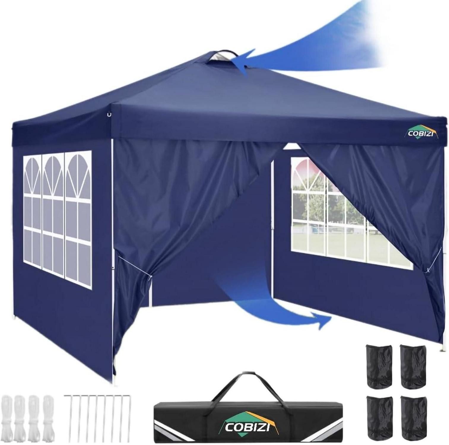 Faltpavillon Pavillon 3x3 Faltpavillon Wasserdicht Stabil Winterfest mit