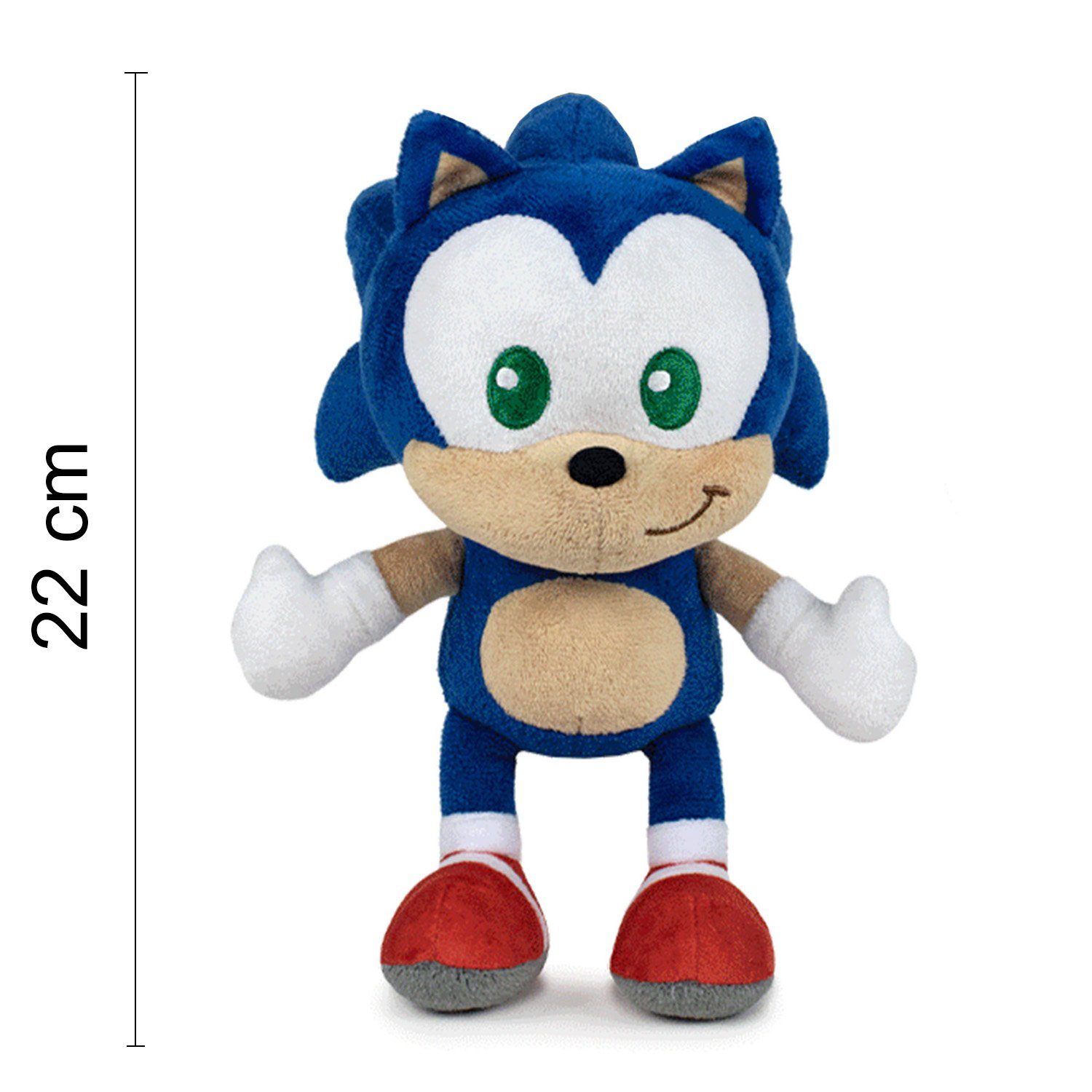 Play by Play Plüschfigur Sonic The Hedgehog 22cm Plüschtier Kuscheltier Plüsch Figur, Sonic Spielzeug für Kinder, Jungen, Mädchen