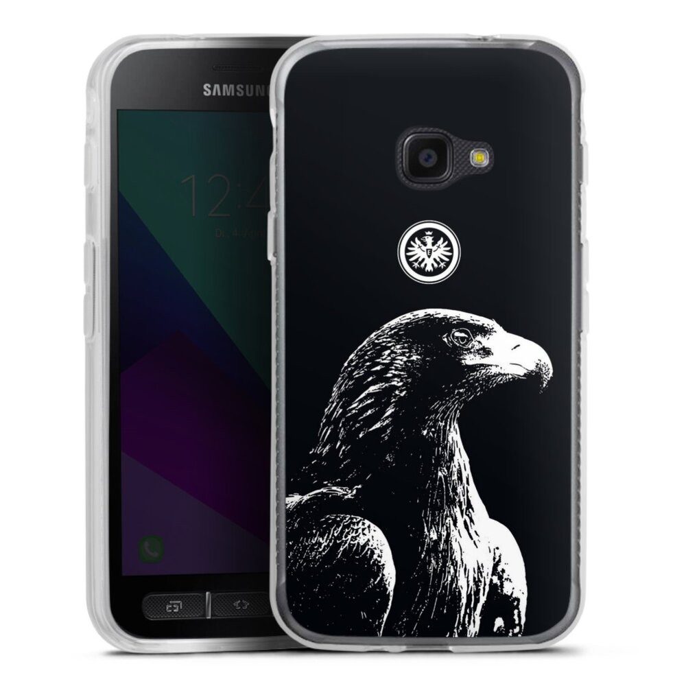 DeinDesign Handyhülle Eintracht Frankfurt Offizielles Lizenzprodukt Attila SGE Attila, Samsung Galaxy Xcover 4 Silikon Hülle Bumper Case Handy Schutzhülle