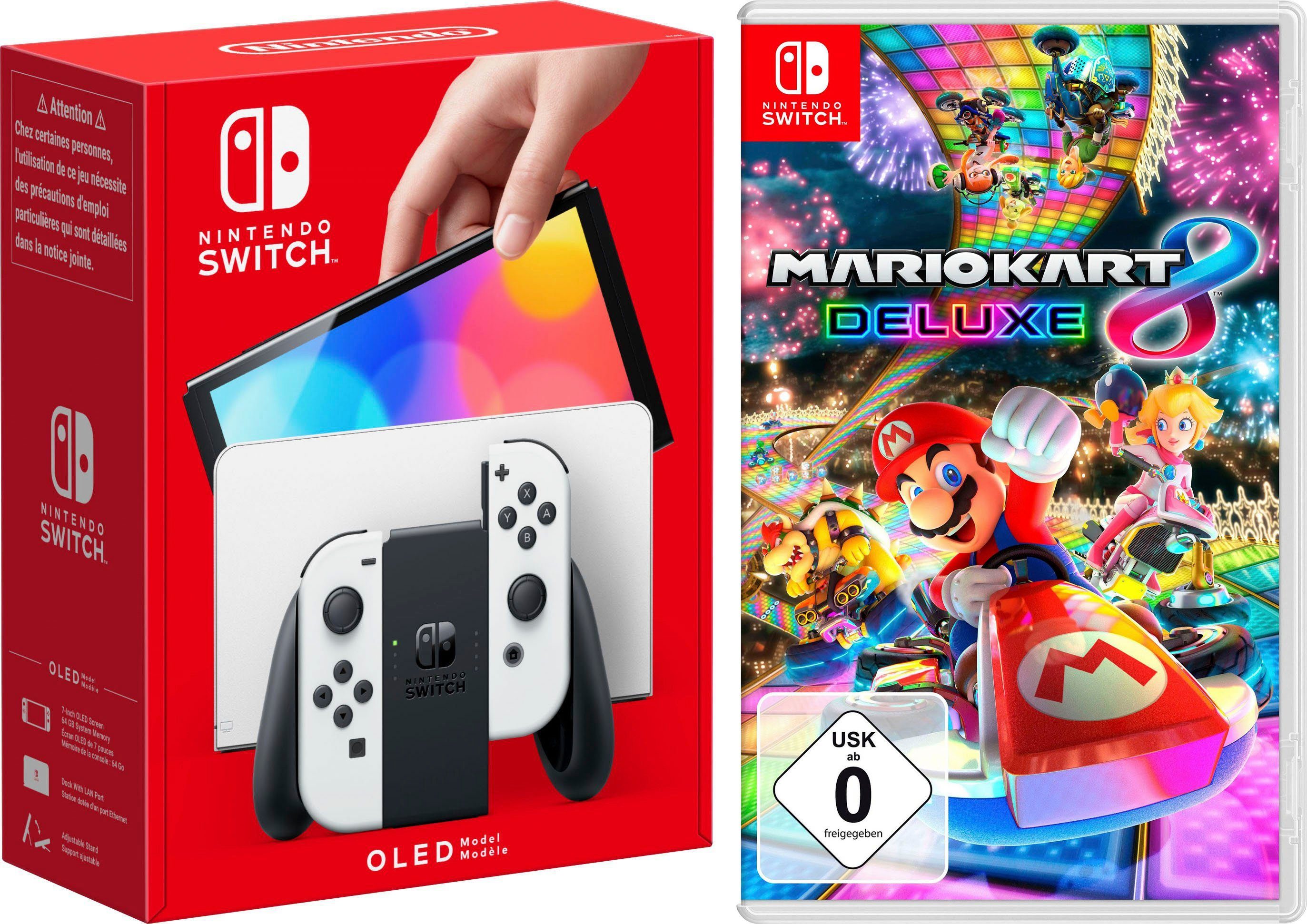 Nintendo Switch OLED, Mario inkl. 8 Kart Deluxe