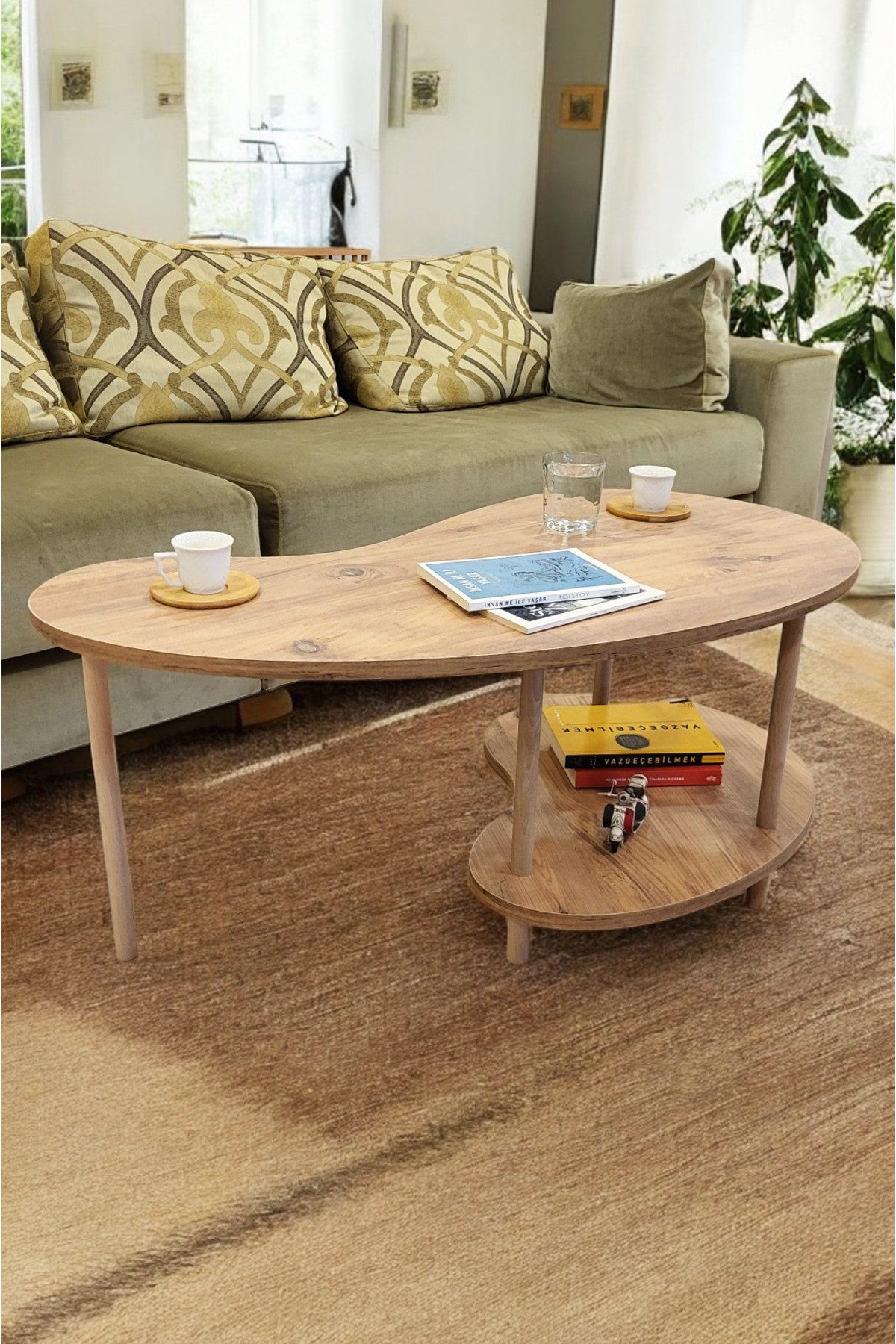 en.casa Couchtisch (1-St), 2 Ablagen mit Zeitungsfach 91332186