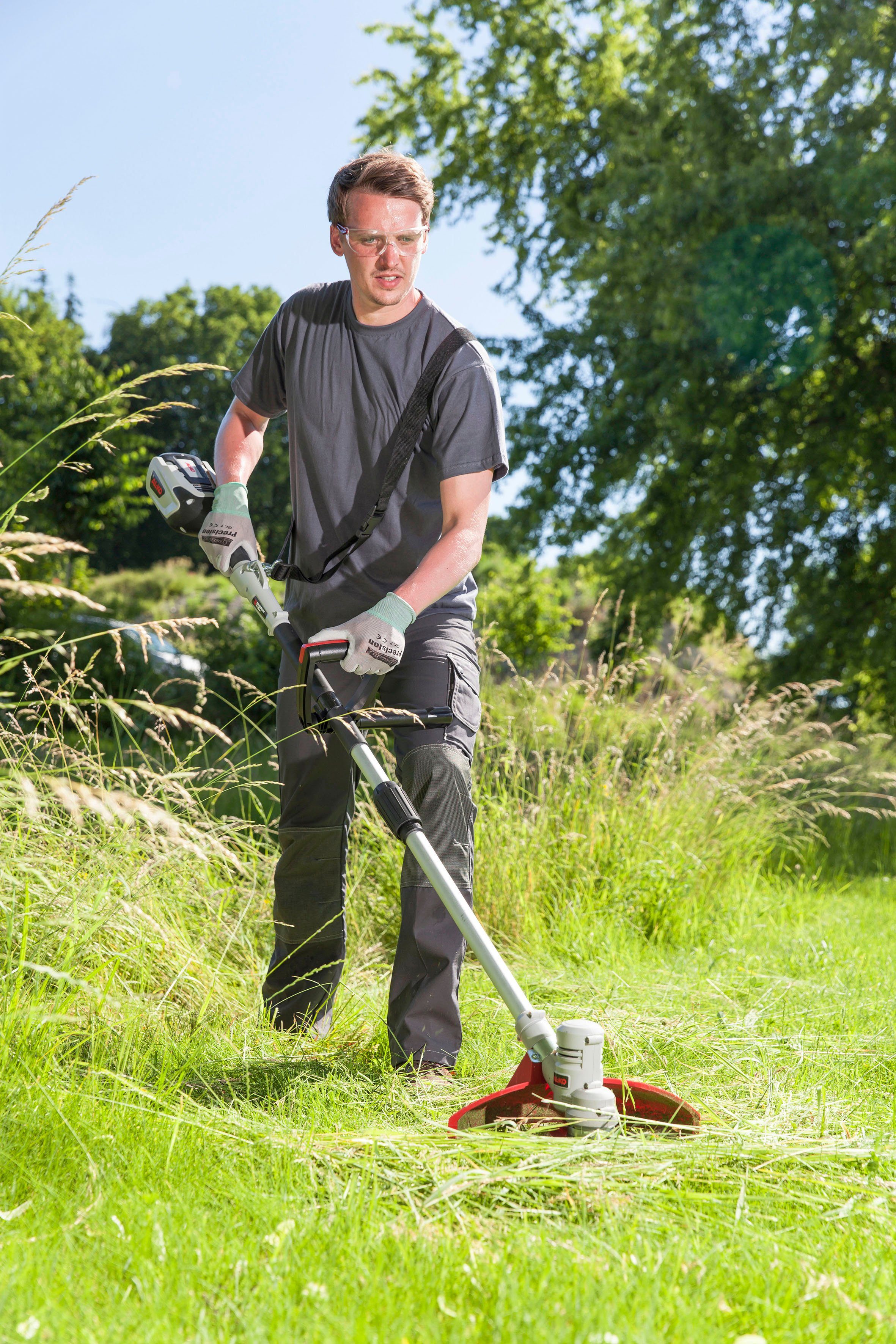 AL-KO Akku-Motorsense BCA 4030, 23 cm Arbeitsbreite Messer, 30 cm Arbeitsbreite Faden, Sensenaufsatz für MT 40, ohne Akku und Ladegerät