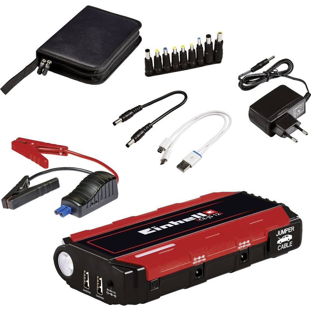 Einhell Jump-Start - Power Bank 1091521 Energiestation, USB-Steckdose 2x, Ladezustandsanzeige