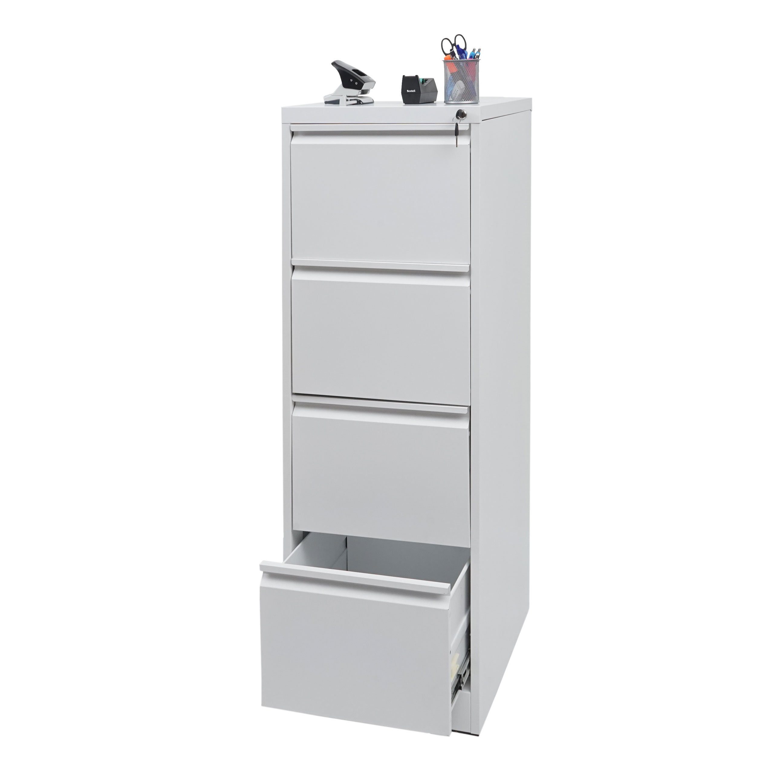 PROREGAL® Hängeregisterschrank Hängeregisterschrank 134x46x62cm Format Legal + A4 abschließbar Weiß