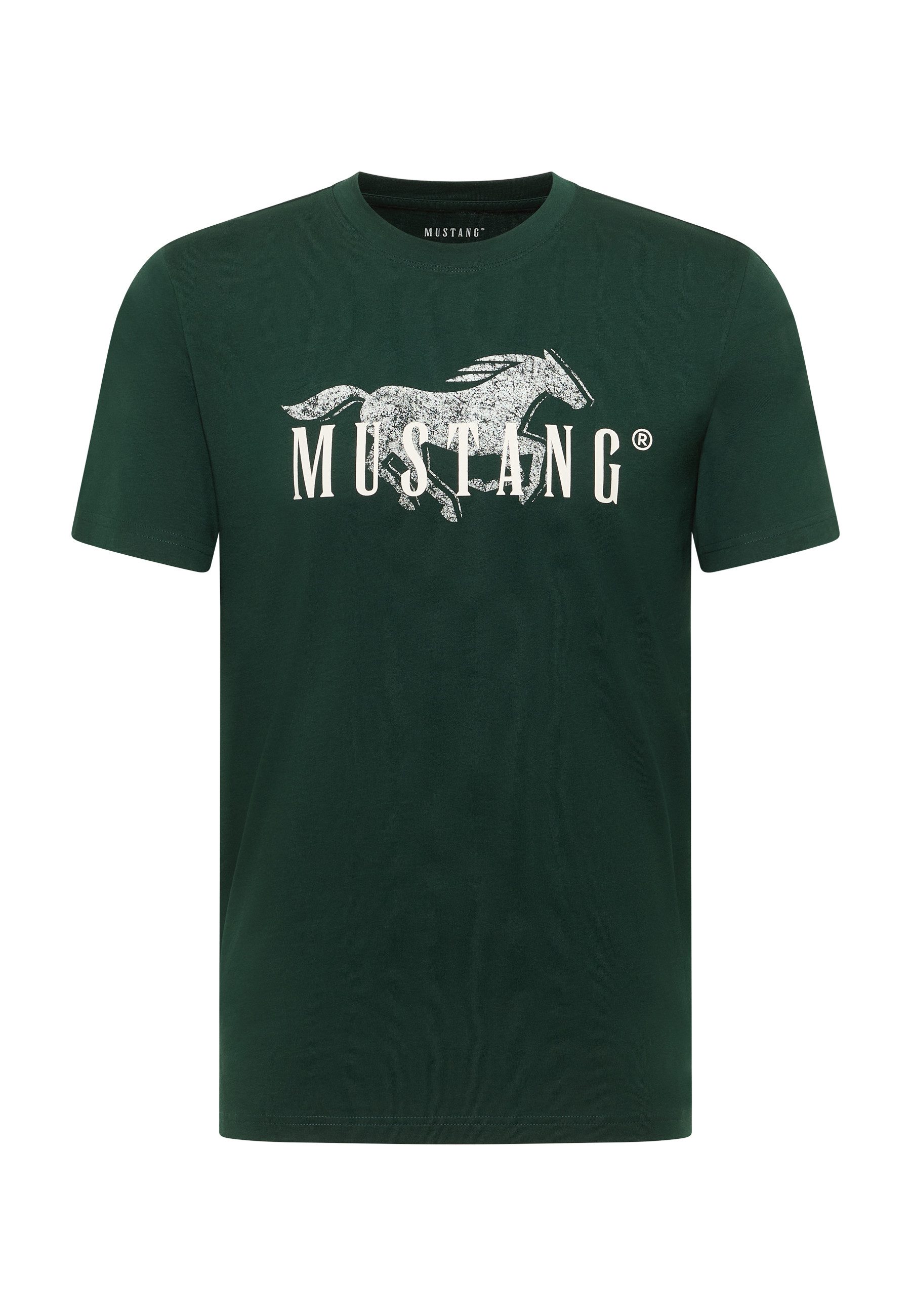 MUSTANG Kurzarmshirt Austin Sommershirt mit Logo-Print