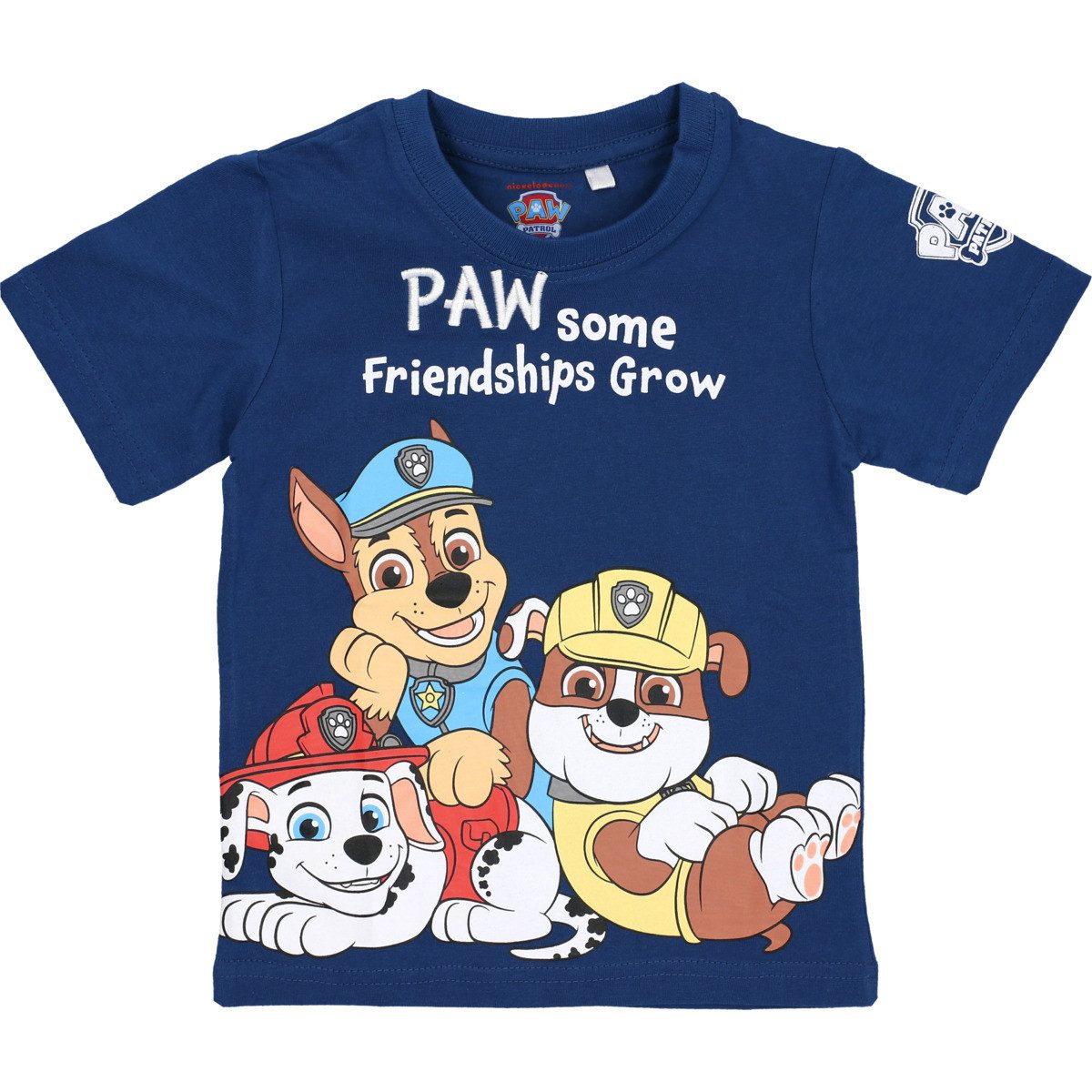 PAW PATROL T-Shirt Chase & Friends Unisex Kinder (1-tlg) Shirt, Oberteil, Leibchen, Funktionsshirt, Shortsleeve Shirt