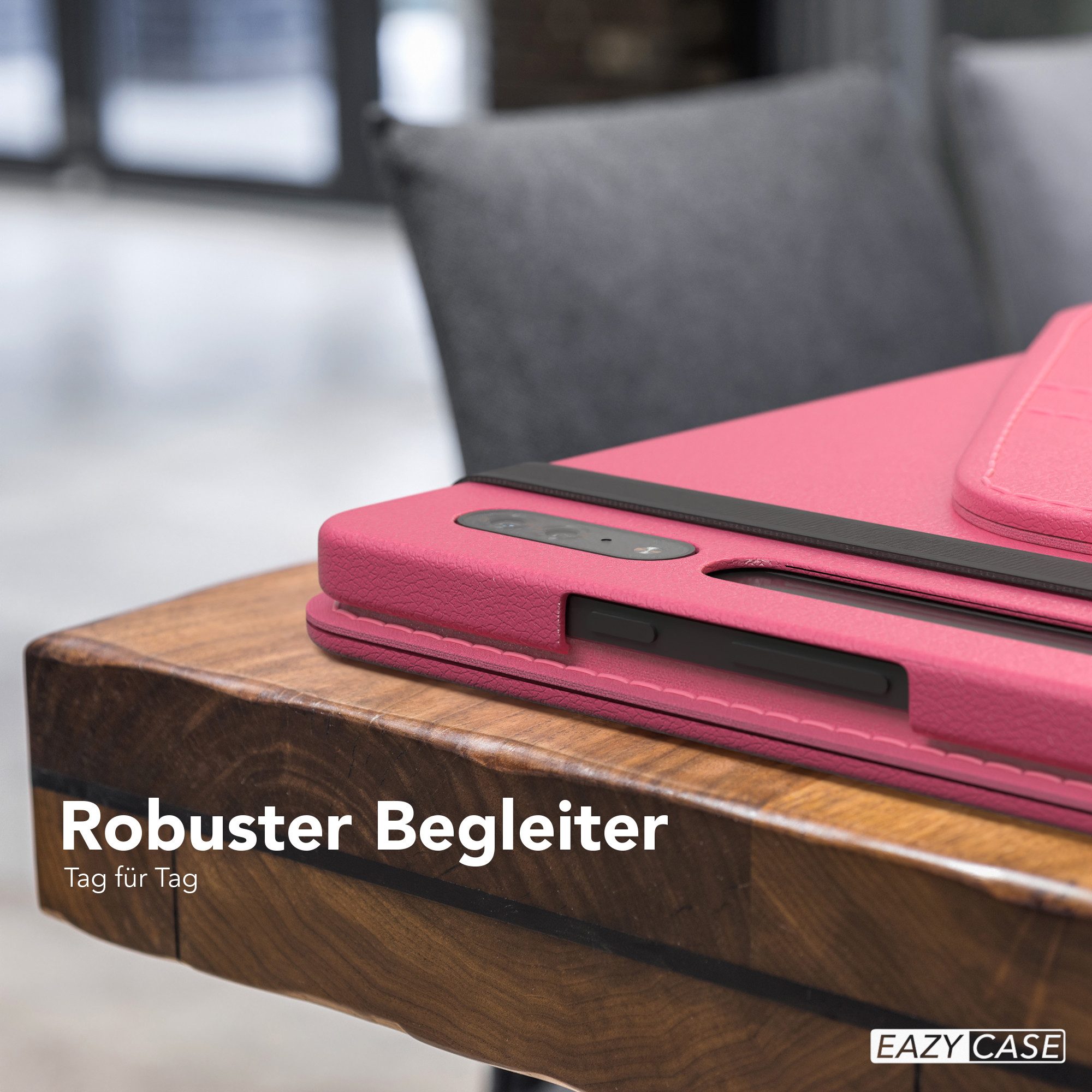 EAZY CASE Tablet-Hülle Rotation Case für Samsung Galaxy Tab S8 Ultra 14,6 Zoll, Klapphülle zum Aufstellen Rundum Hülle Book Tablet Slim Klappcase Pink