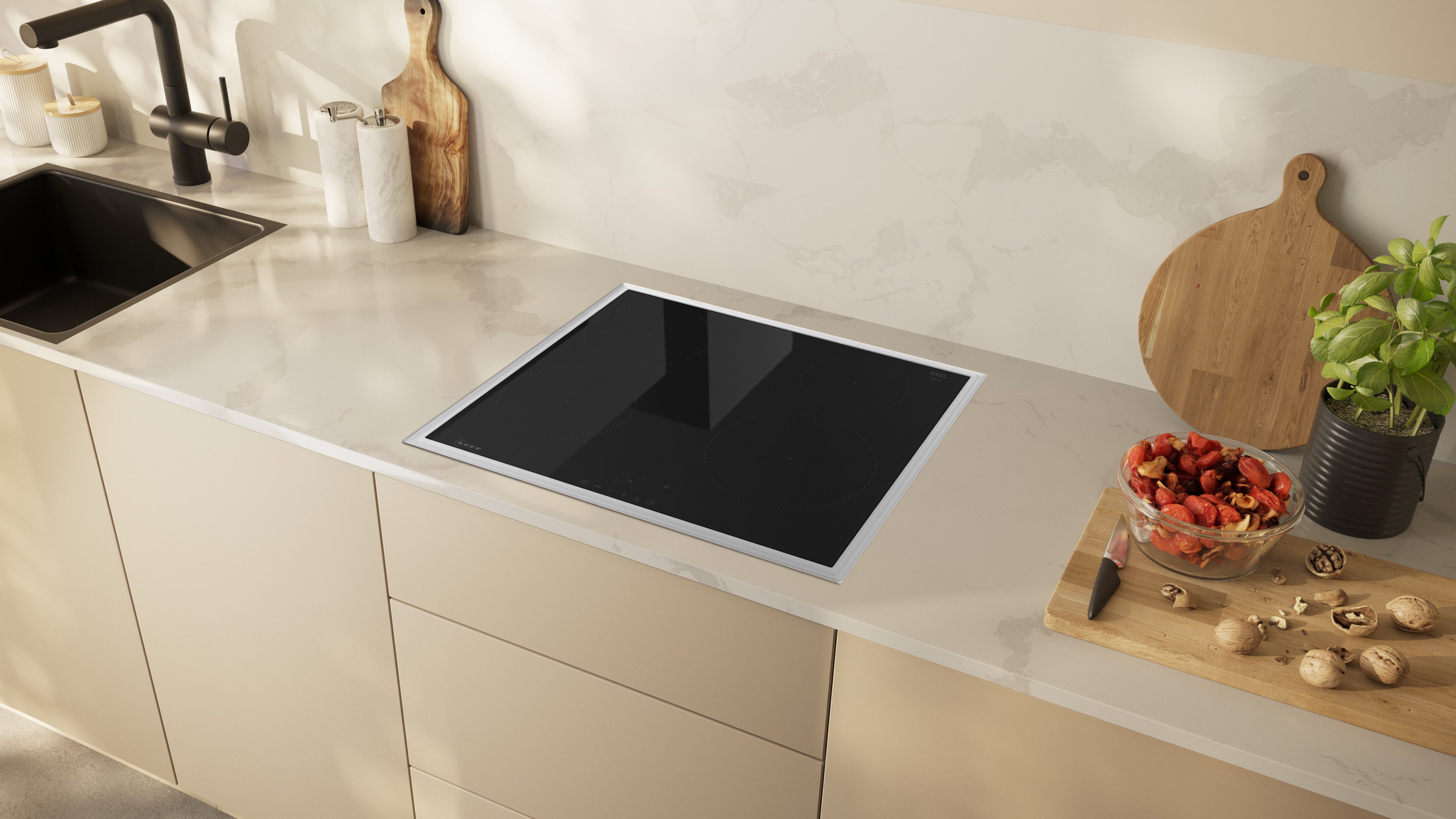 NEFF Backofen-Set BX46PIB0, mit Teleskopauszug nachrüstbar, Pyrolyse-Selbstreinigung, Mühelose Pyrolyse-Reinigung & Backen auf 3 Ebenen mit CircoTherm®