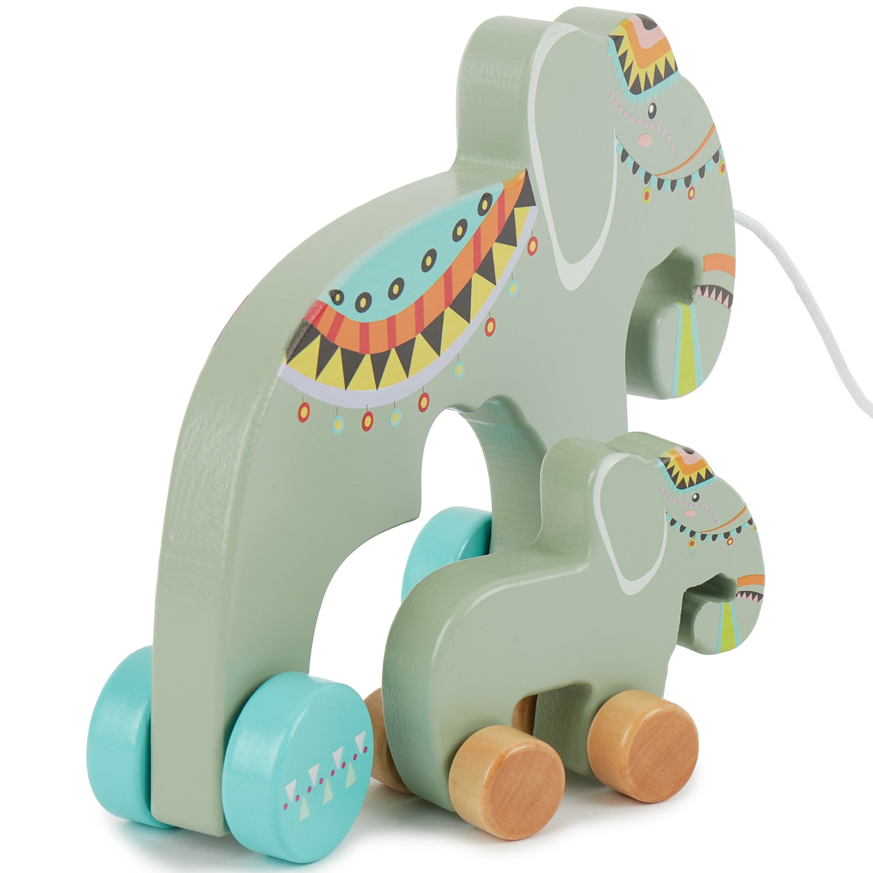 BIECO Nachziehtier Bieco Nachzietier Elefant Holz Set