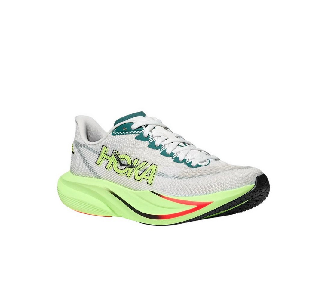 Hoka One One Mach 7 (Dämpfung) hellgrau/neongrün Herren Laufschuh