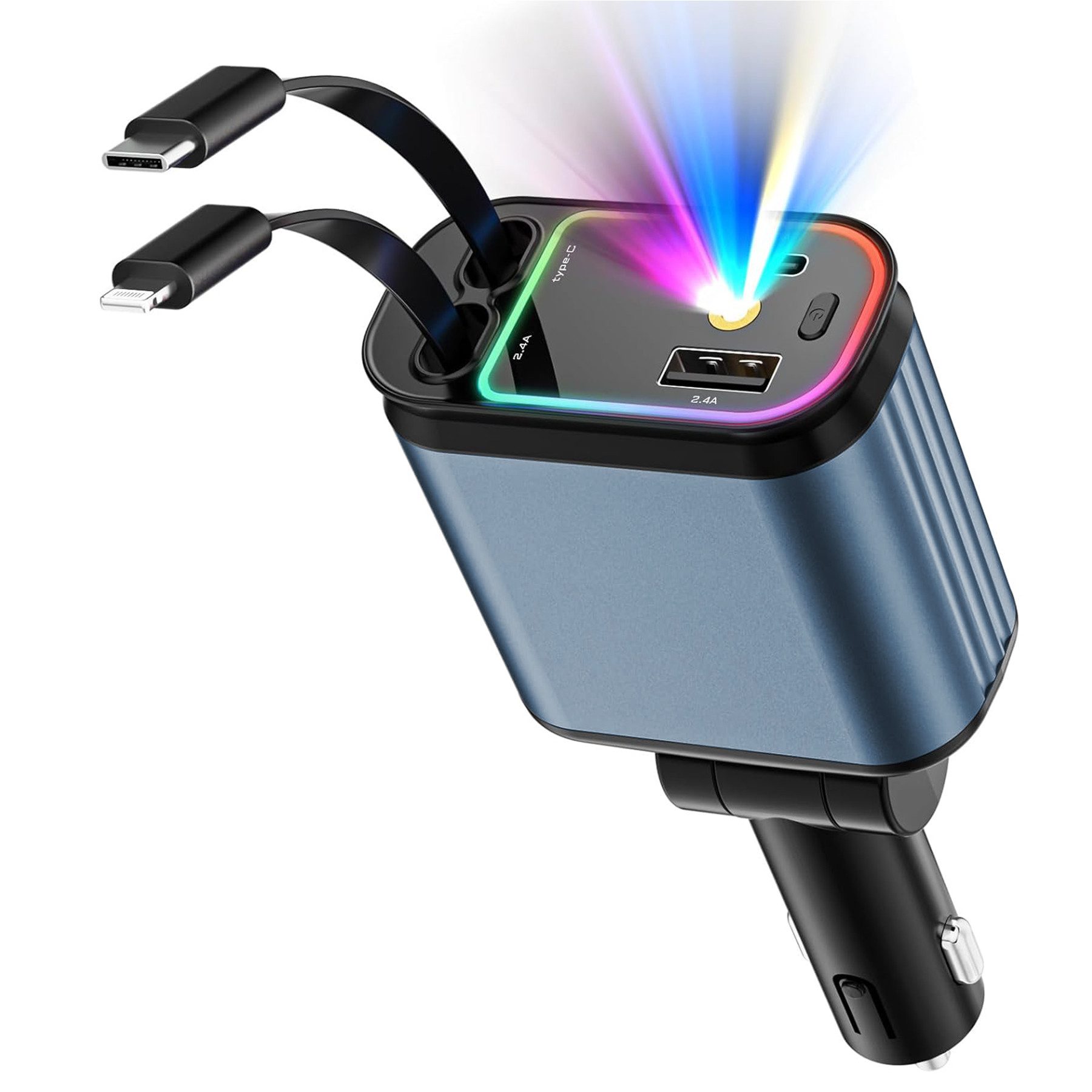Zigarettenanzünder-Verteiler USB KFZ Zigarettenanzünder, 120W Autoladegerät, USB-C Auto Ladegerät