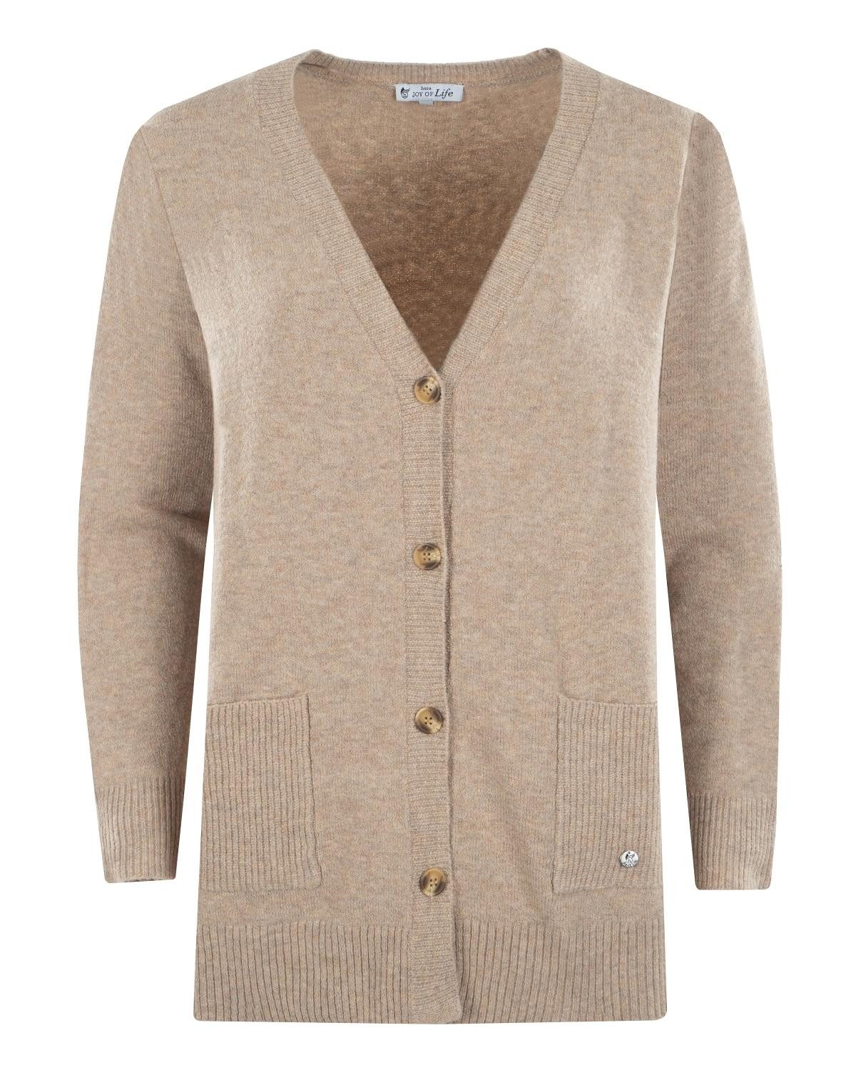 Hajo Kurzmantel Long-Cardigan geknöpft