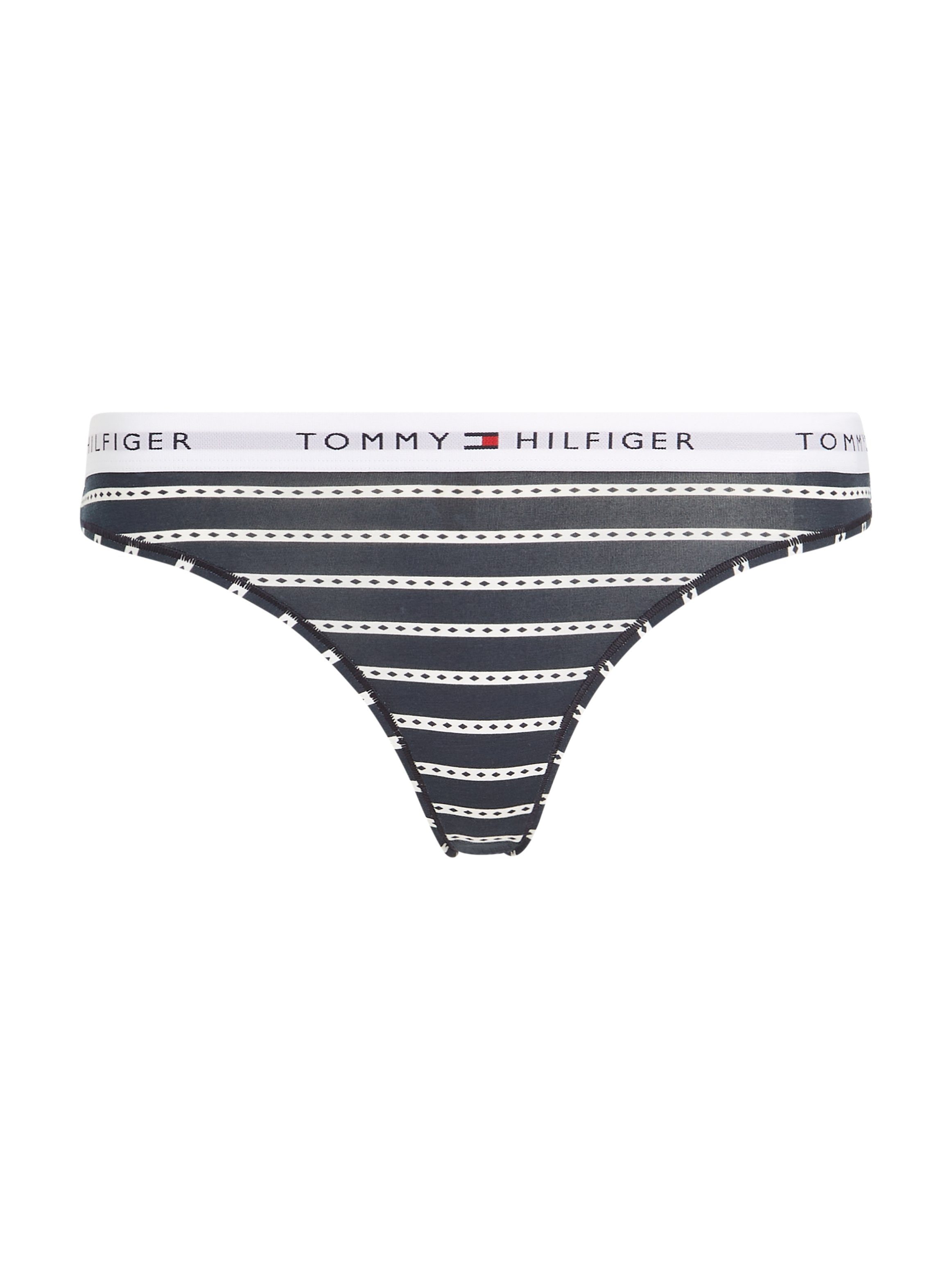 Tommy Hilfiger gestr T-String Logoschriftzug dkblau PRINT THONG Underwear mit