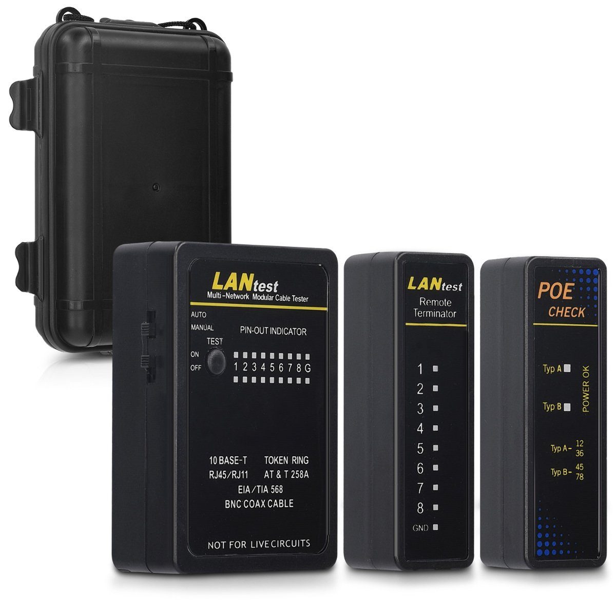 Netzwerkkabel Kabeltester mit Remote-Einheit, für RJ45/RJ11 Kabel Netzwerkkabel