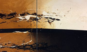 WandbilderXXL Gemälde Earth Quake 180 x 70 cm, Abstraktes Gemälde, handgemaltes Unikat