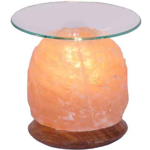 HIMALAYA SALT DREAMS Salzkristall-Tischlampe Natur, Leuchtmittel wechselbar, Warmweiß, Handgefertigt aus Salzkristall - jeder Stein ein Unikat, H: ca.13 cm