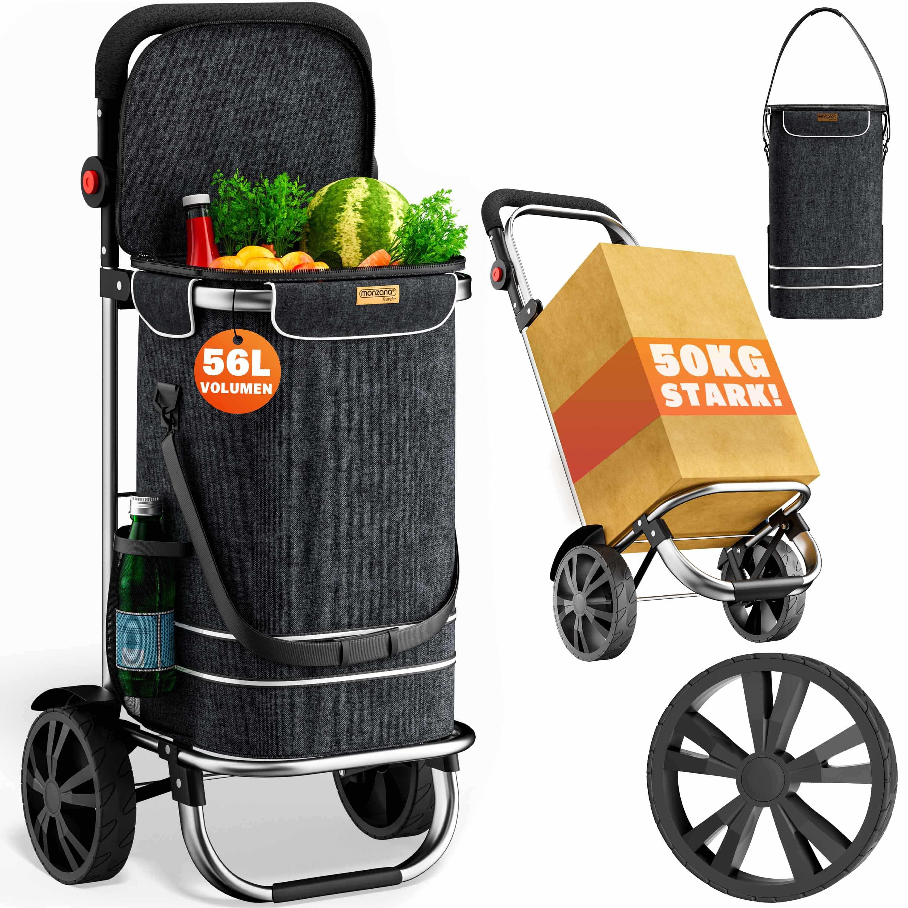 monzana Einkaufstrolley, 2in1 56L bis 50 günstig online kaufen