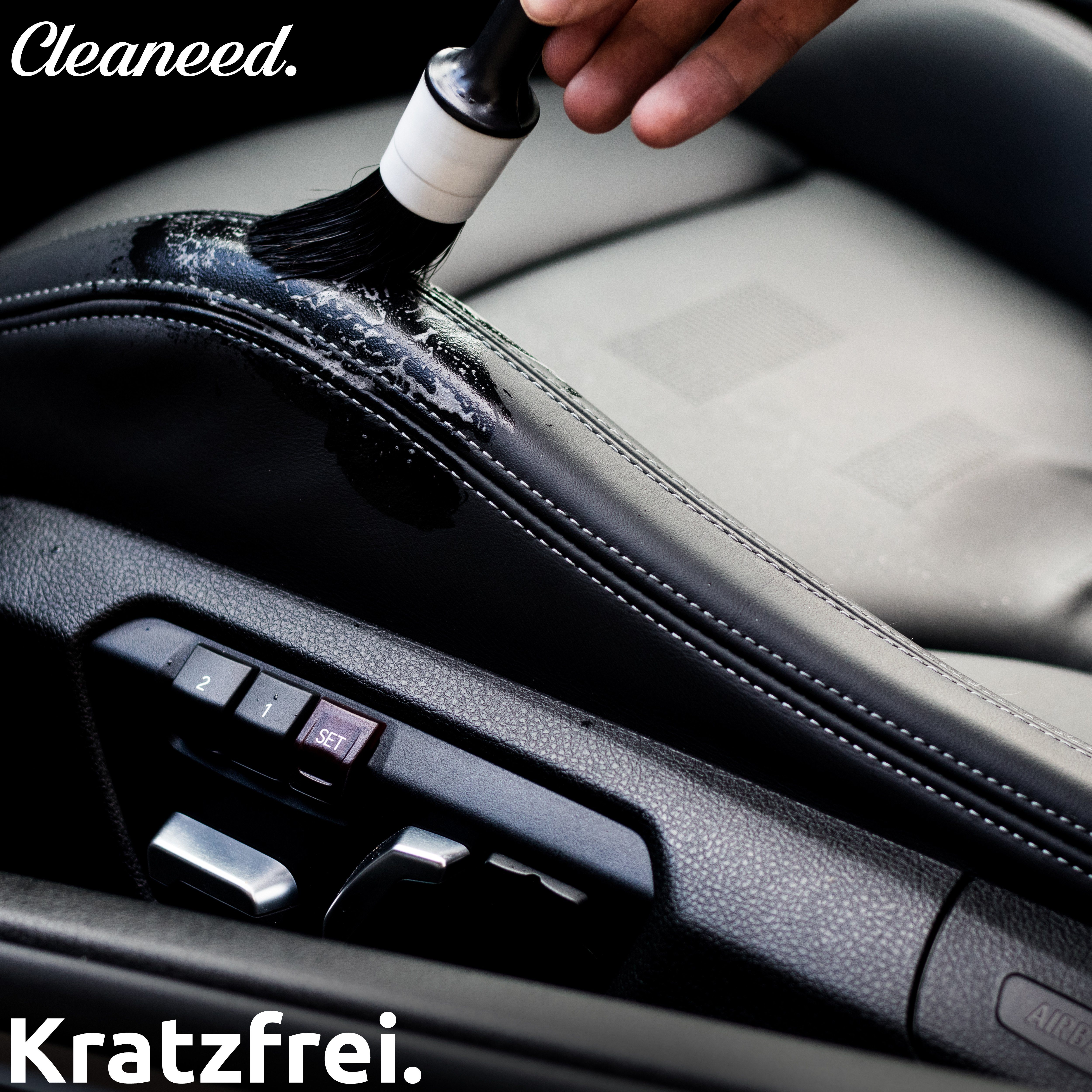 Cleaneed Autowaschbürste Detailing Pinsel Set - Schonende & einfache Reinigung, Auto, Felgen, Alufelgen, Innenraum, Motorrad, Felgenbürste, (5-tlg), Universal einsetzbar und Oberflächenschonend