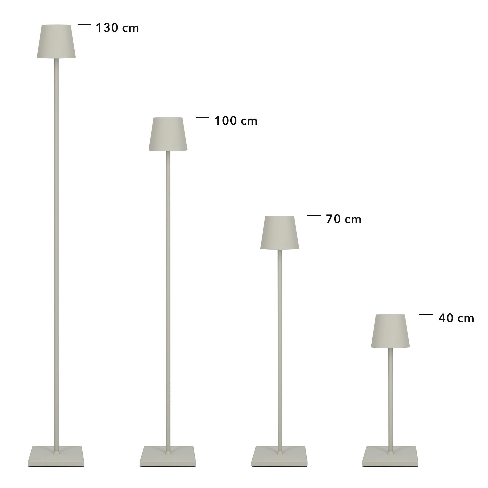 SARAZ Lights LED Stehlampe - Akku Stehleuchte Gaia, LED fest integriert, wiederaufladbar