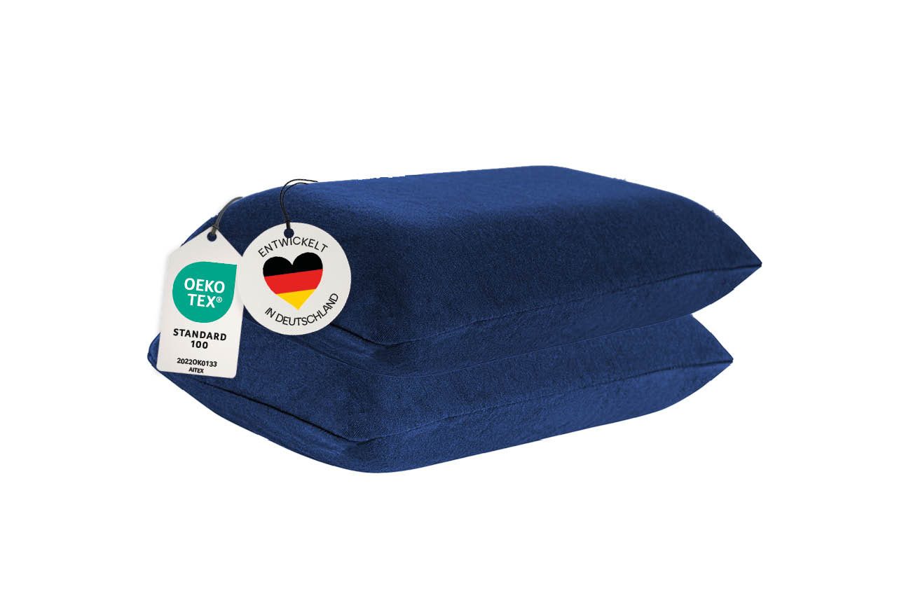 casimum Kissenbezug Schonbezüge für Reise-Nackenkissen SUPER TRAVEL - BLAU, günstig online kaufen