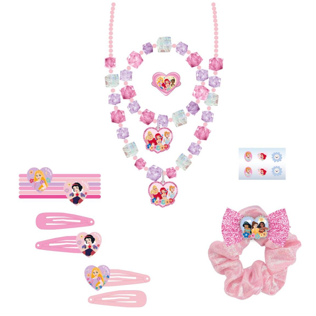 Cerda Haarbürste Disney Princess Schmink-Set Kinder mit Haarclips und Mehr