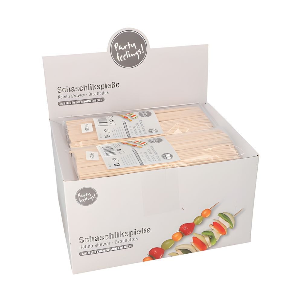 PAPSTAR Schaschlikspieße Schaschlikspieße, Holz Ø 3 mm, 20 cm 100 Stk