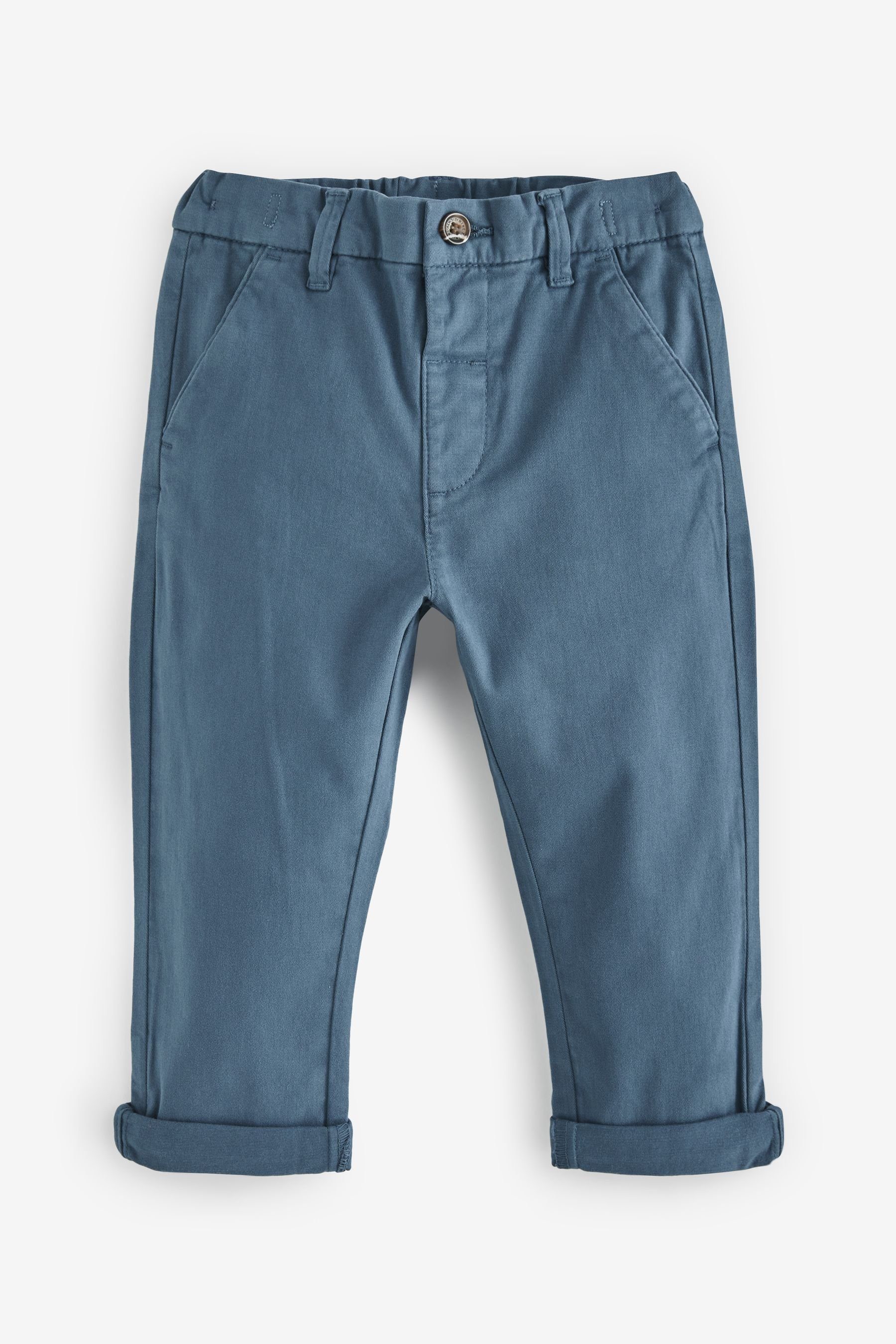 Next Chinohose Chinohose mit Stretch Blue (1-tlg)